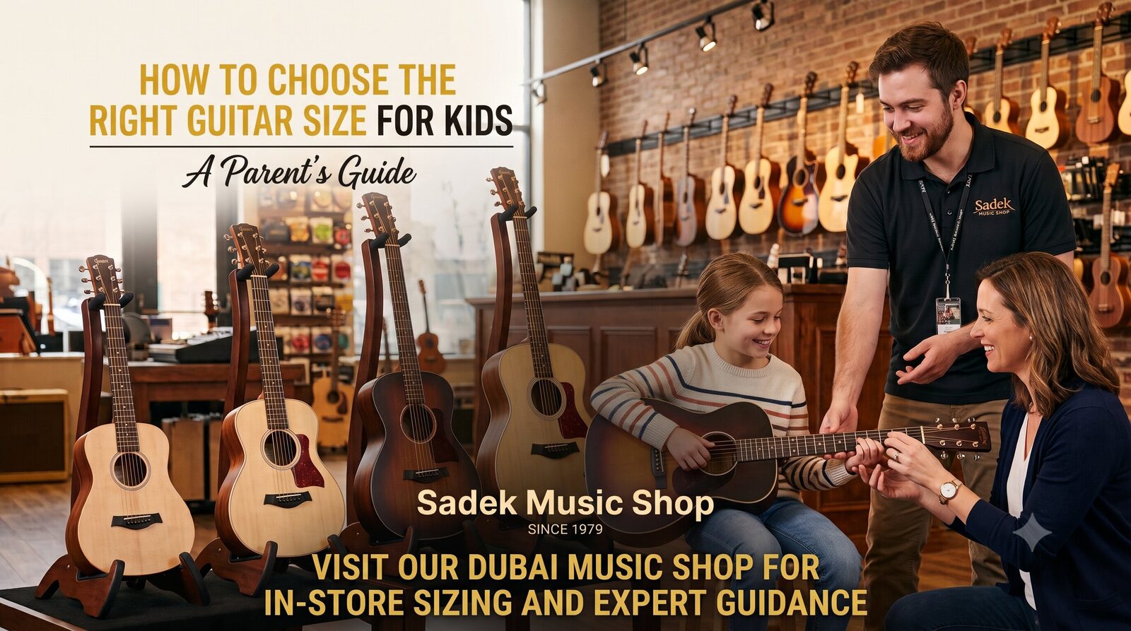 How to Choose the Right Guitar Size for Kids: A Parent's Guide to 1/4, 1/2, 3/4 & Full-Size Guitars