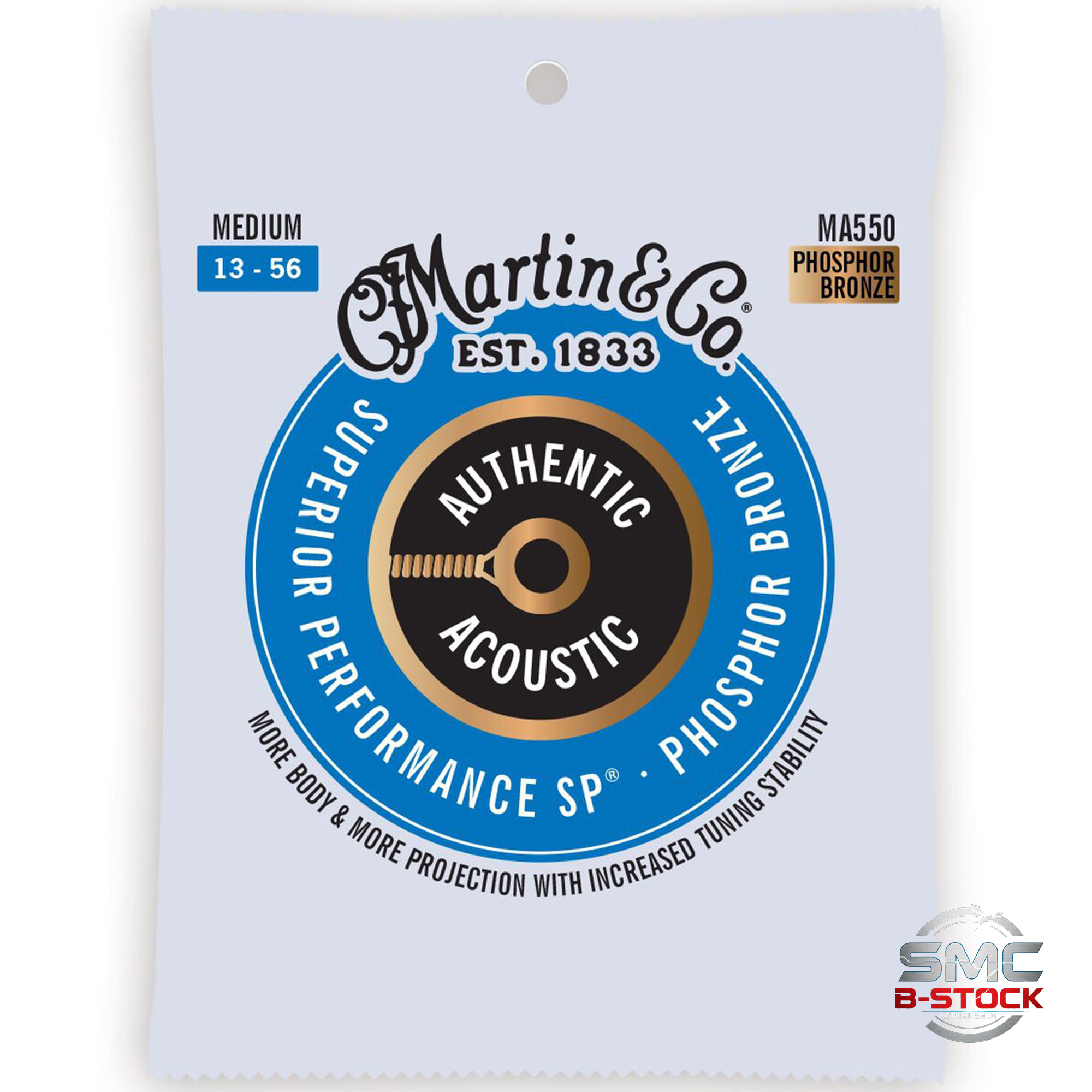 Martin Strings 25-SETS Authentic Acoustic Guitar Strings Superior Performance 92/8 Phosphor Bronze Medium - 013-.056 - B-Stock