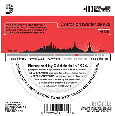 D'Addario EJ17-3D Phosphor Bronze Acoustic Guitar String Medium - 13-56 - 3 Packs