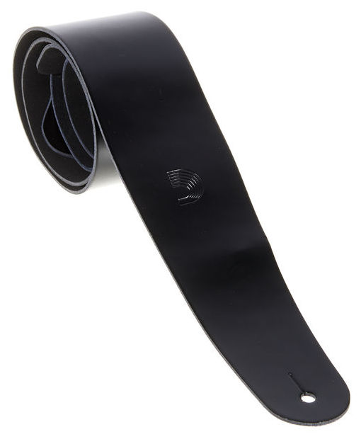 D'Addario 25L00-DX Planet Waves Classic Leather Guitar Strap - Black