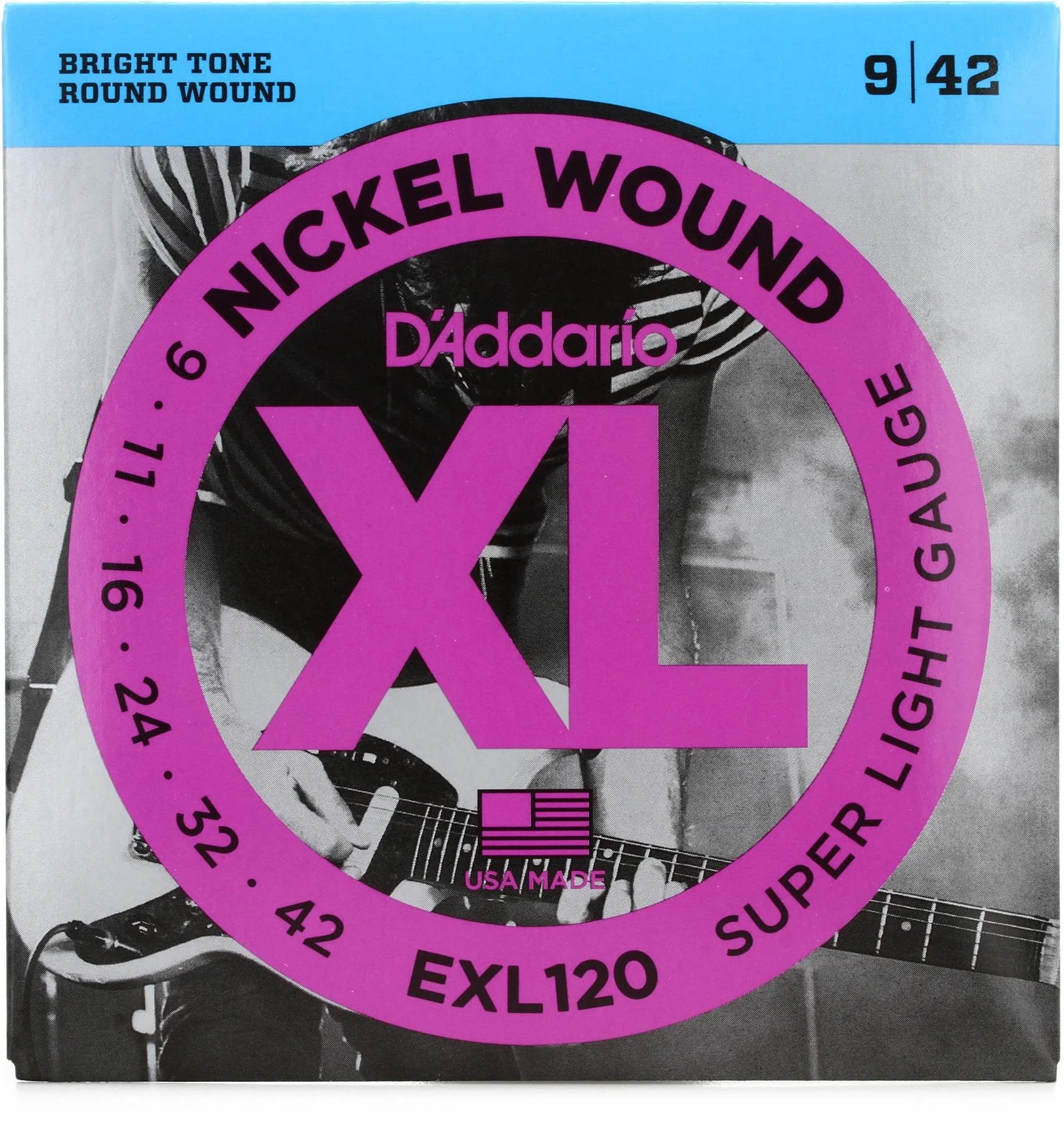 D'Addario EXL120 Nickel Wound Electric Guitar String Super Light - 09-42