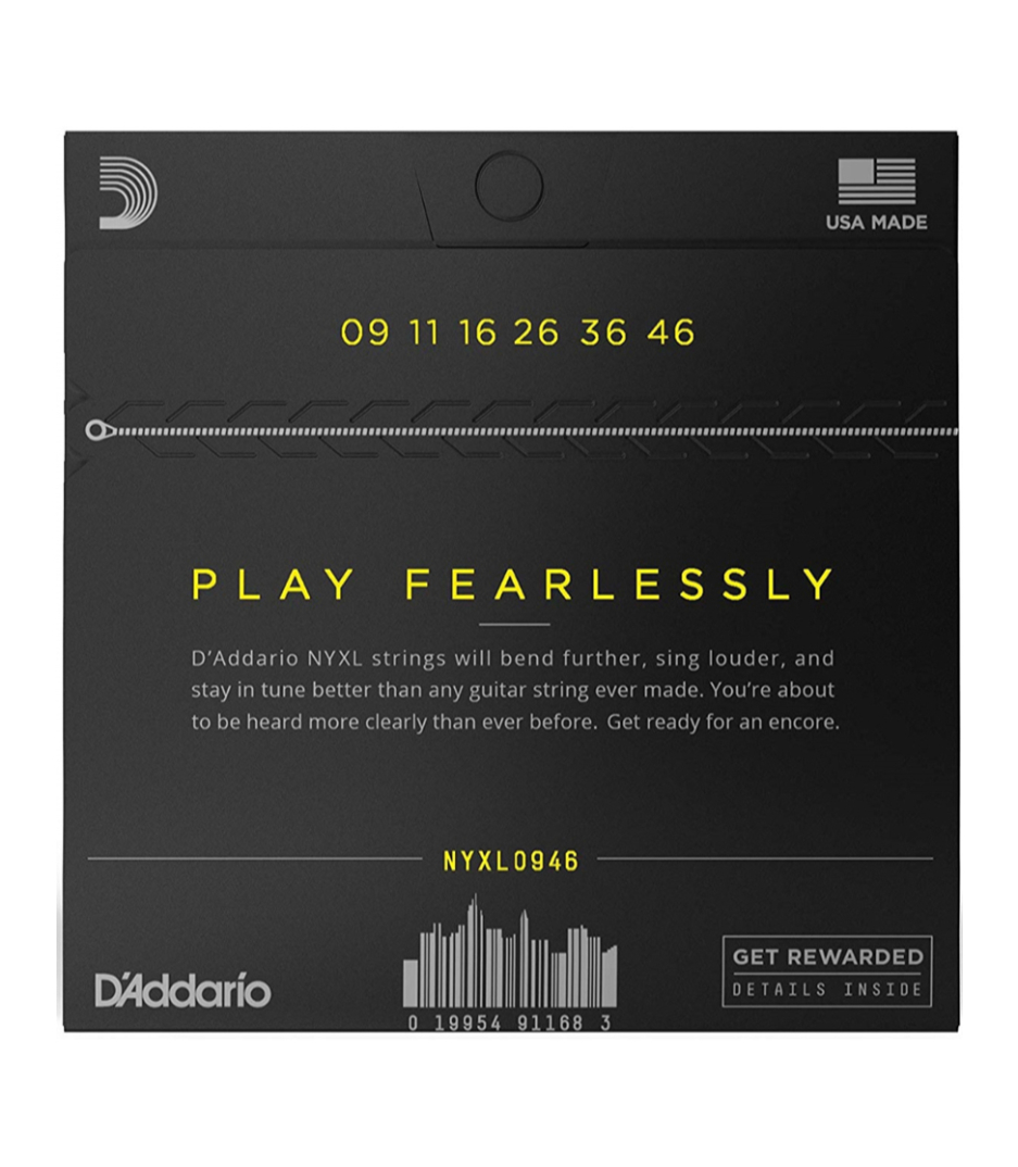 D'Addario NYXL0946 Electric Guitar String Nickel Wound Super Light Top - Regular Bottom - 09-46
