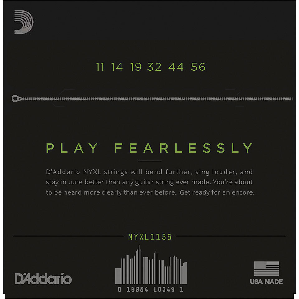 D'Addario NYXL1156 Nickel Wound Electric Guitar String Medium Top - Extra Heavy Bottom - 11-56
