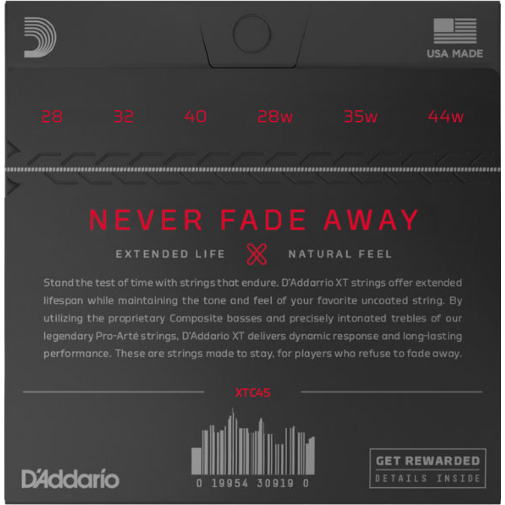 D'Addario XTC45 XT Classical Silver Plated Copper Classical Guitar Strings - Normal Tension