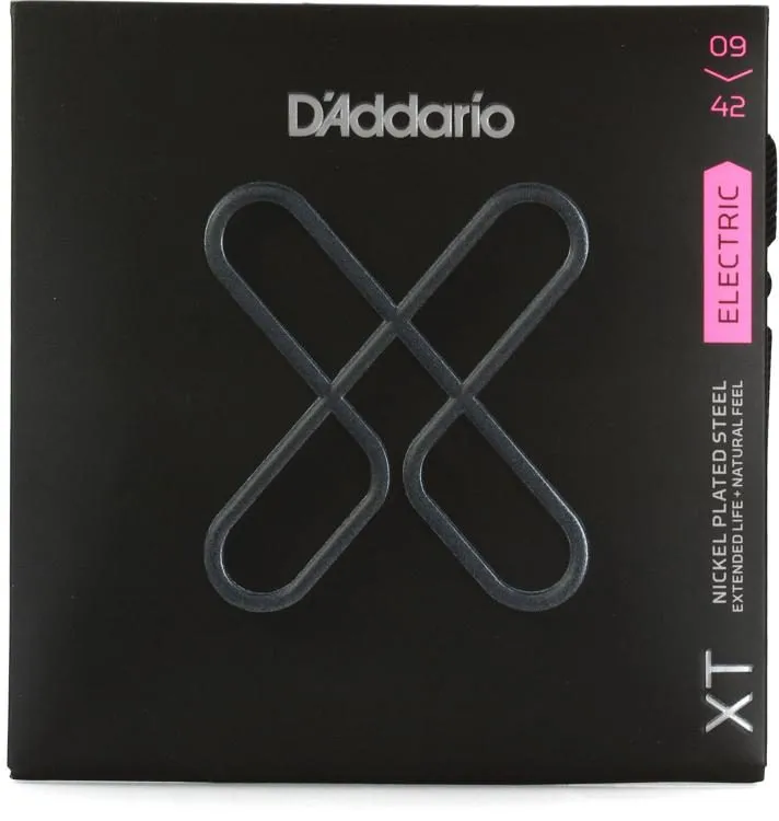 D'Addario XTE0942 XT Nickel Plated Steel Electric Guitar Strings Super Light - 09-42