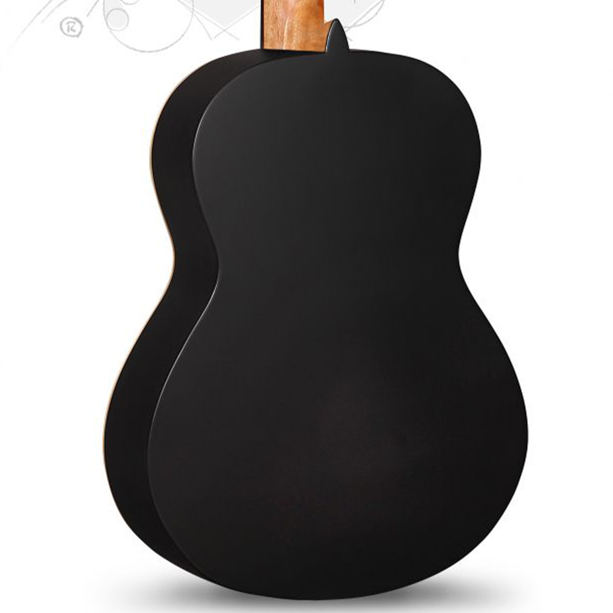 Alhambra Classical 1C Satin Guitar - Black