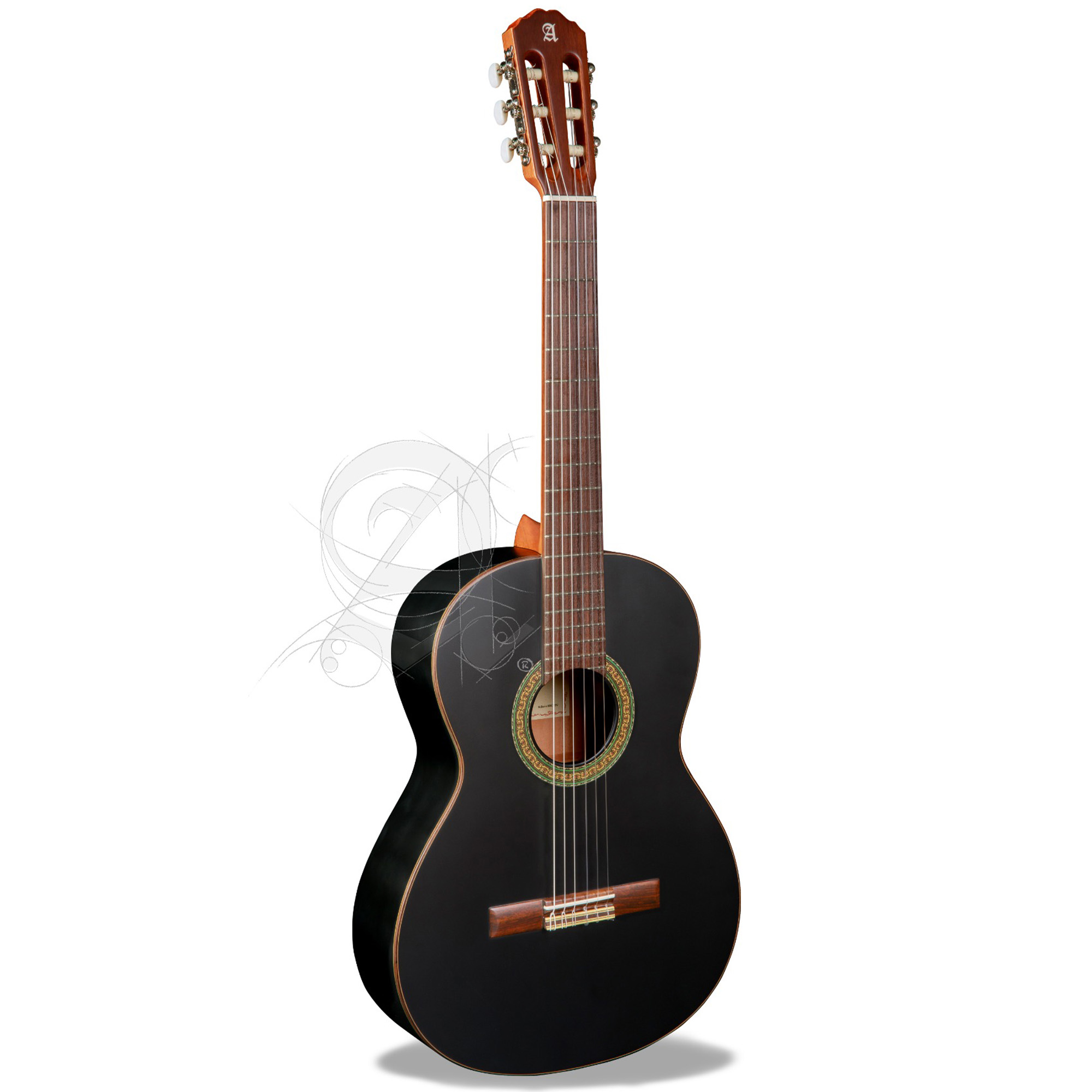 Alhambra Classical 1C Satin Guitar - Black
