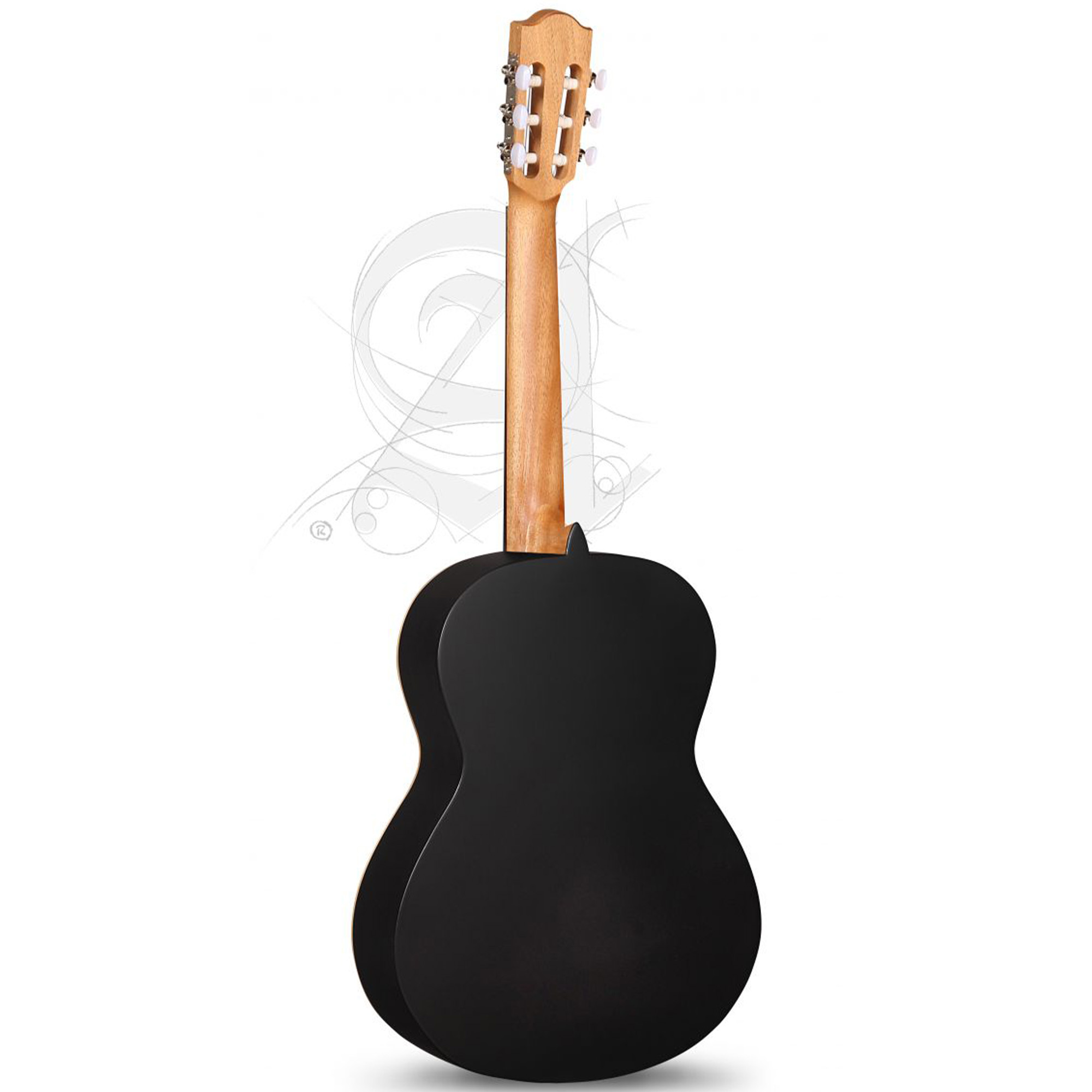 Alhambra Classical 1C Satin Guitar - Black