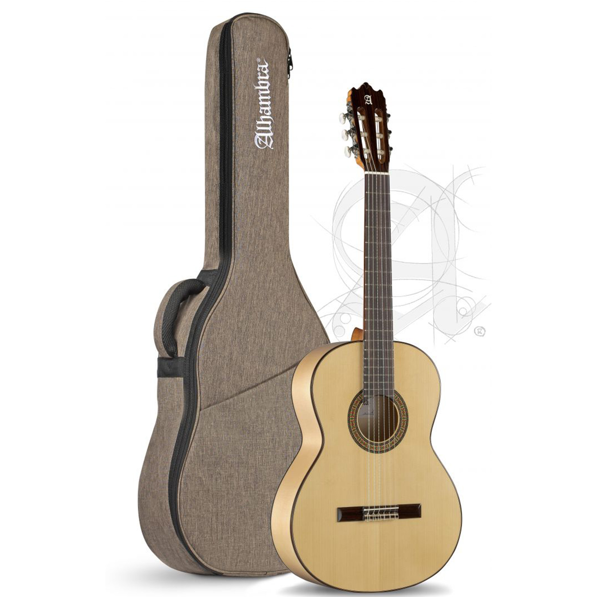 Alhambra Flamenco Pure C Golpeador Guitar 3F - Natural
