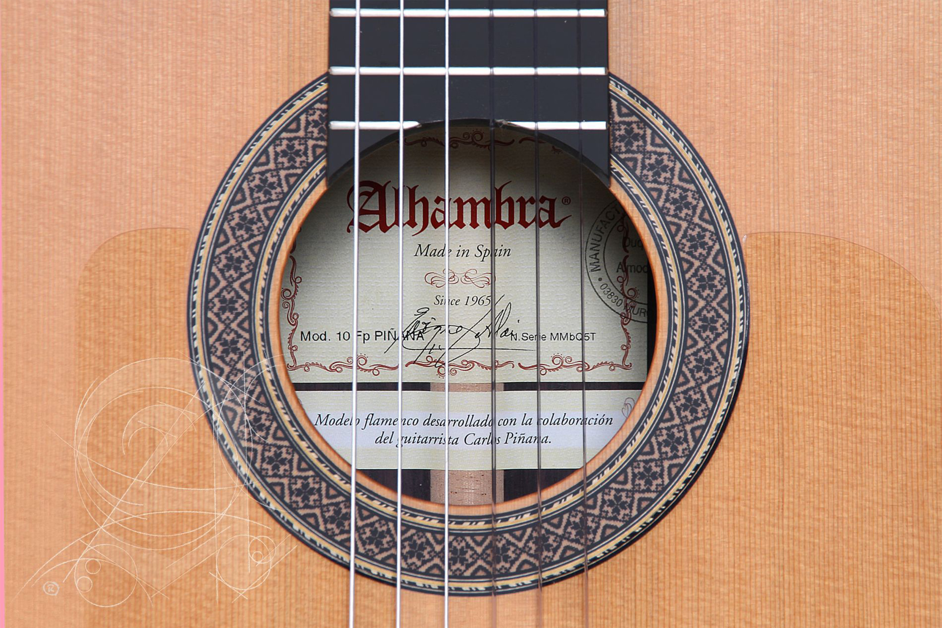 Alhambra Flamenco 10 Fp Pinana Classical Guitar