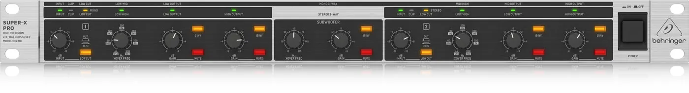 Behringer Super X Pro Multi-channel Crossover with Subwoofer Output