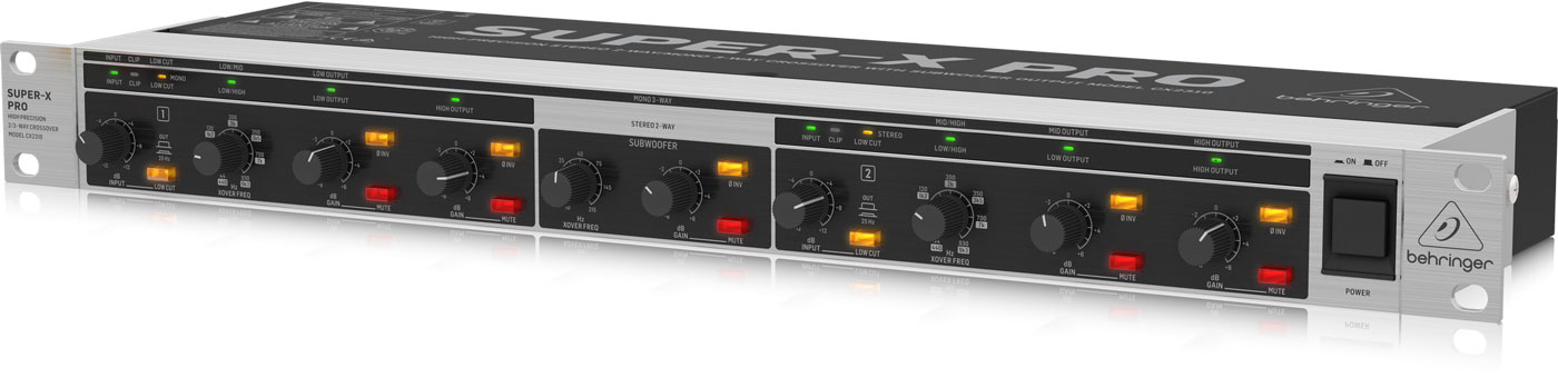 Behringer Super X Pro Multi-channel Crossover with Subwoofer Output