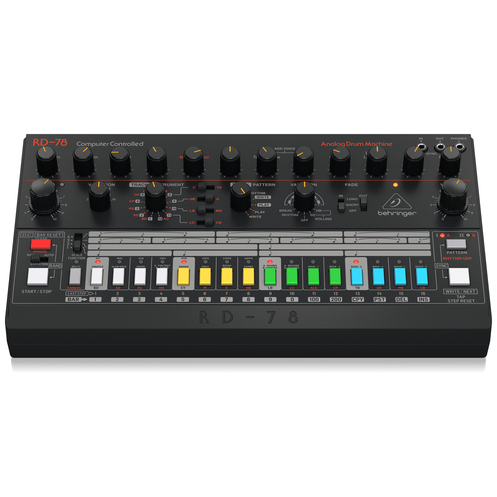 Behringer RD-78 Analog Drum Machine - Black