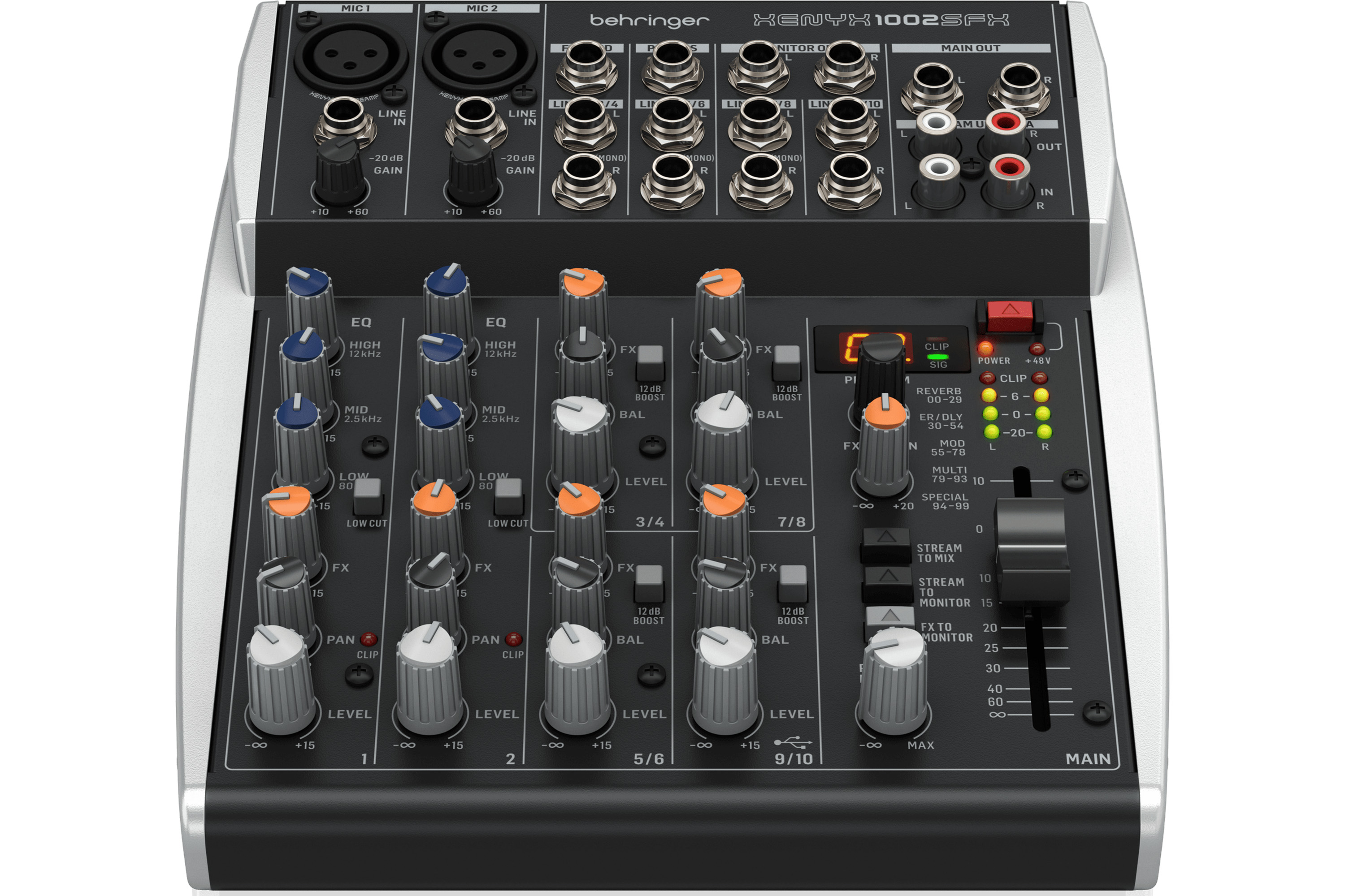 Behringer XENYX 1002SFX Analog Mixer with USB - 10 Input