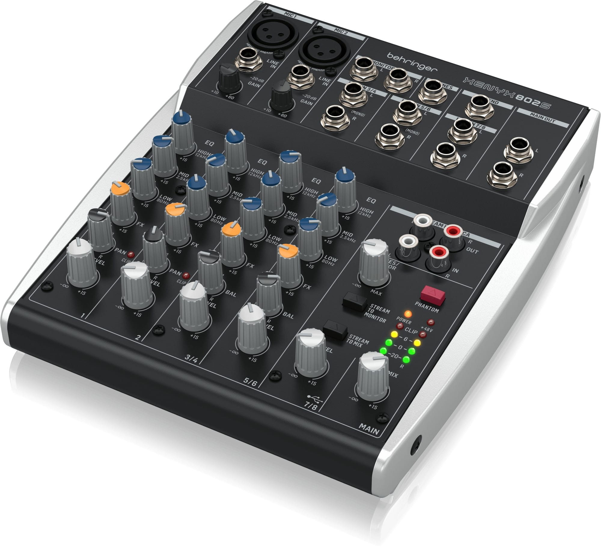 Behringer Xenyx 802S 8 Channel Analog Streaming Mixer