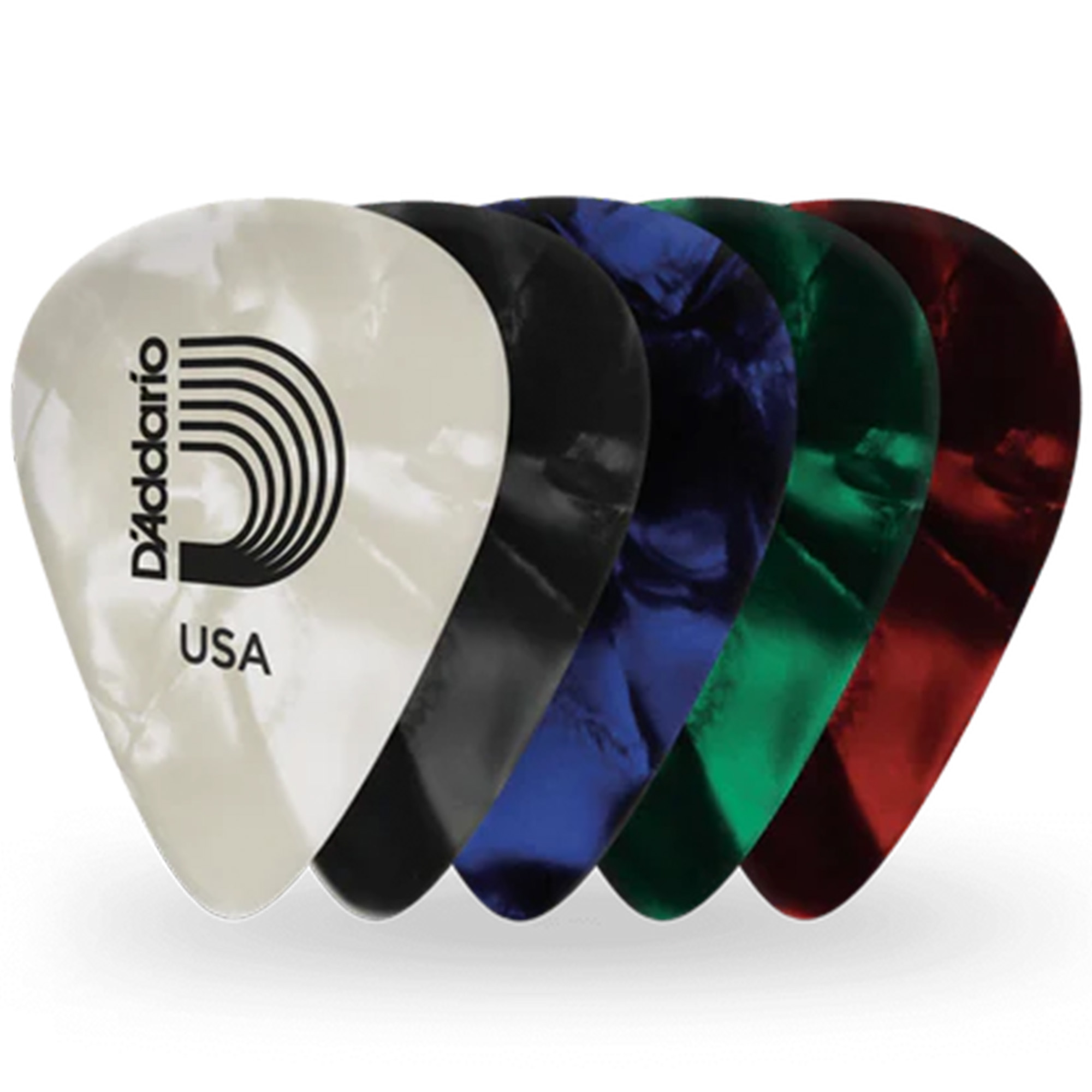 D'Addario 1CAP4-10 Classic Pearl Celluloid Assortment Pack Gauge (.70mm) - 10 pieces
