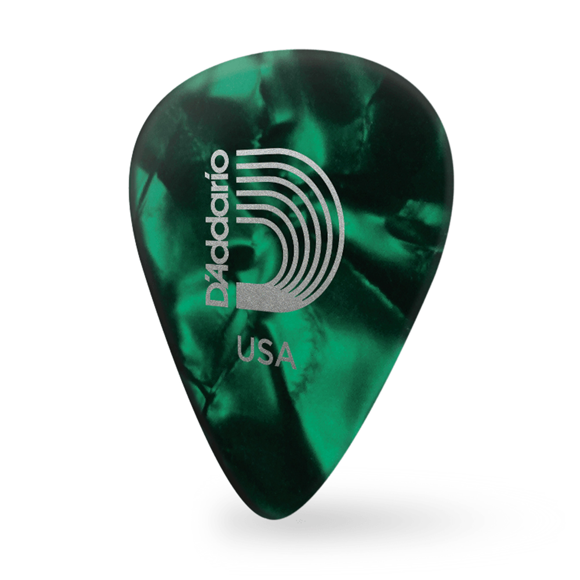 D'Addario 1CGP4-10 Standard Celluloid Green Pearl Guitar Picks Medium Gauge (0.70 mm) - 10 pieces