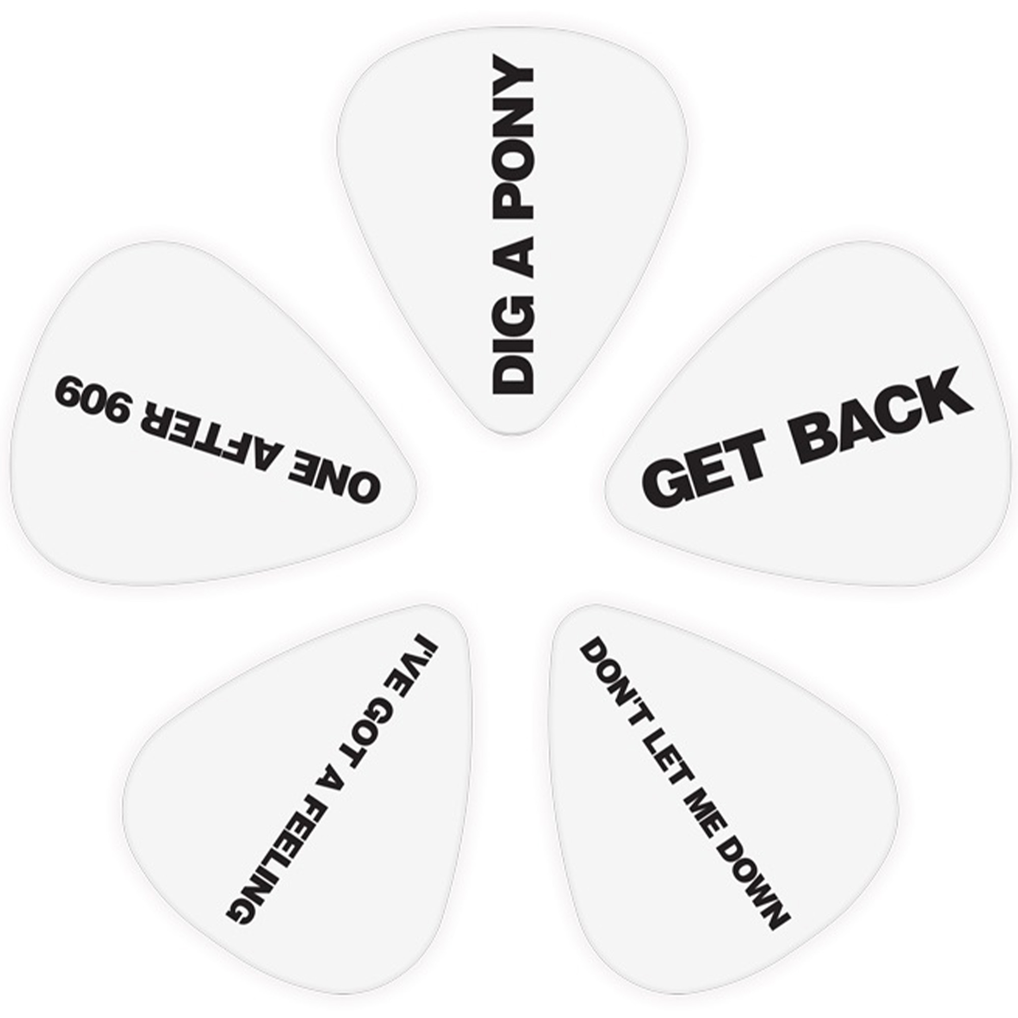 D'Addario 1CWH6-10B8 Beatles Get Back Guitar Picks Heavy Gauge (1.0mm) - 10 pieces