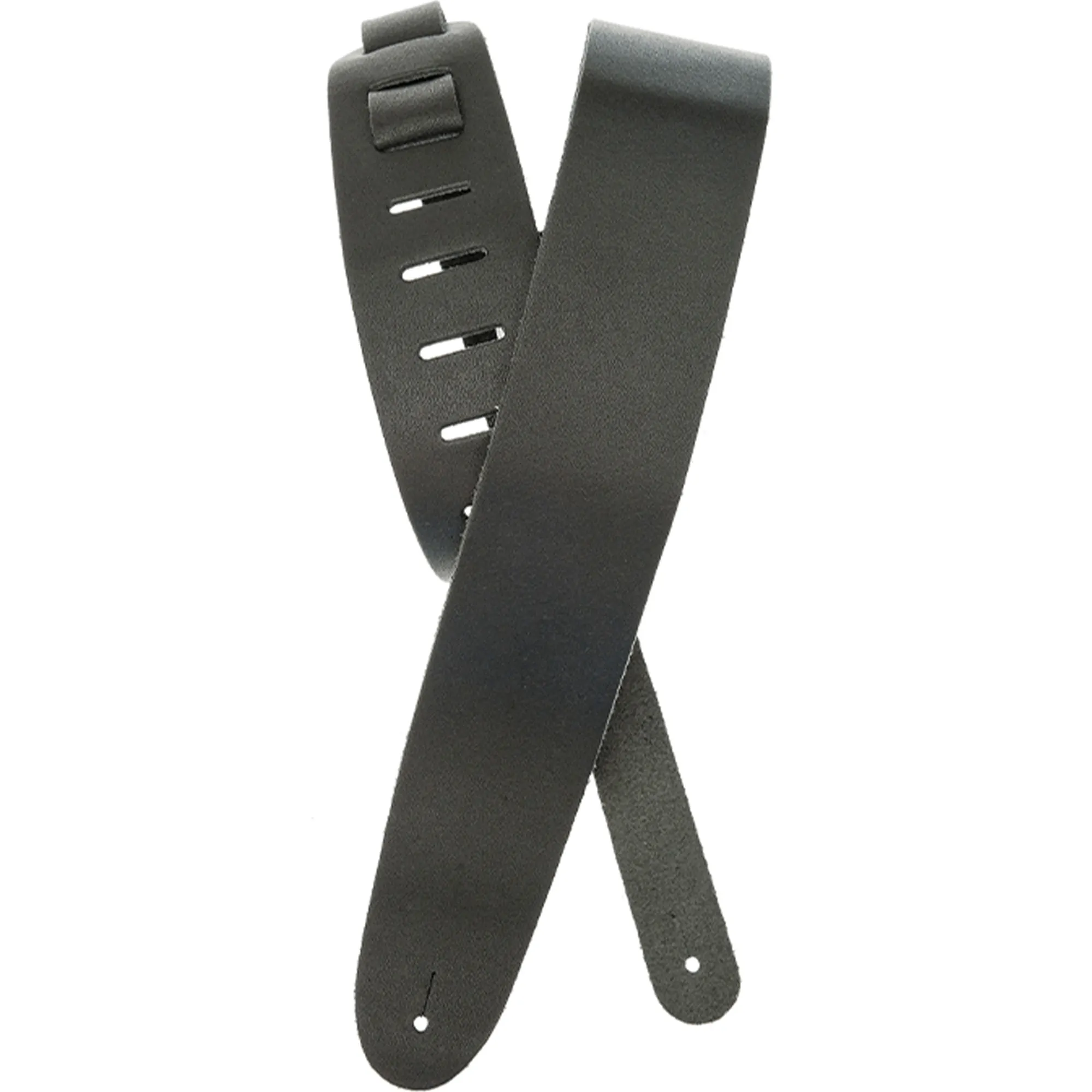 D'Addario 25BL00 2.5-inch Basic Classic Leather Guitar Strap - Black