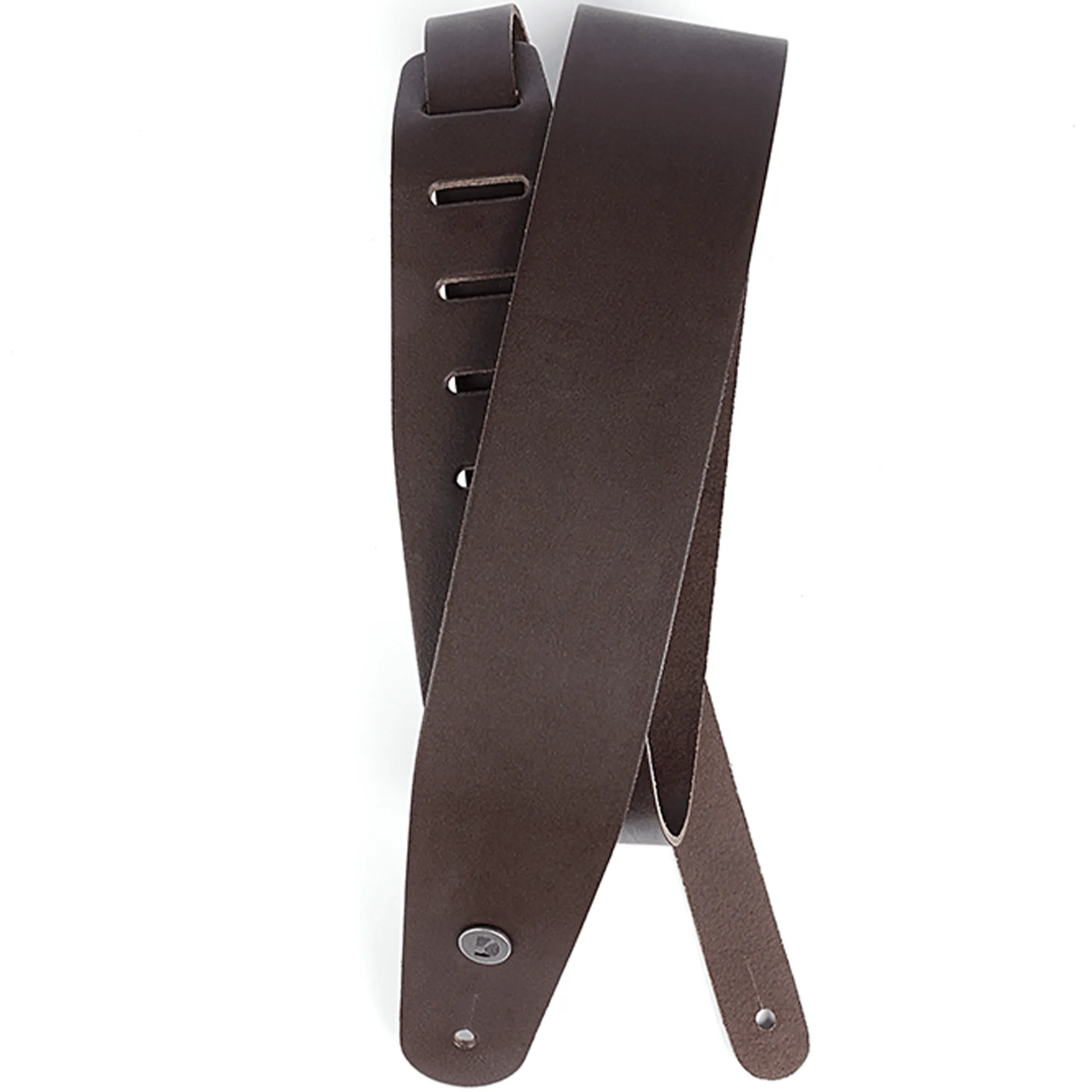 D'Addario 25L01-DX Deluxe Leather Guitar Strap - Brown