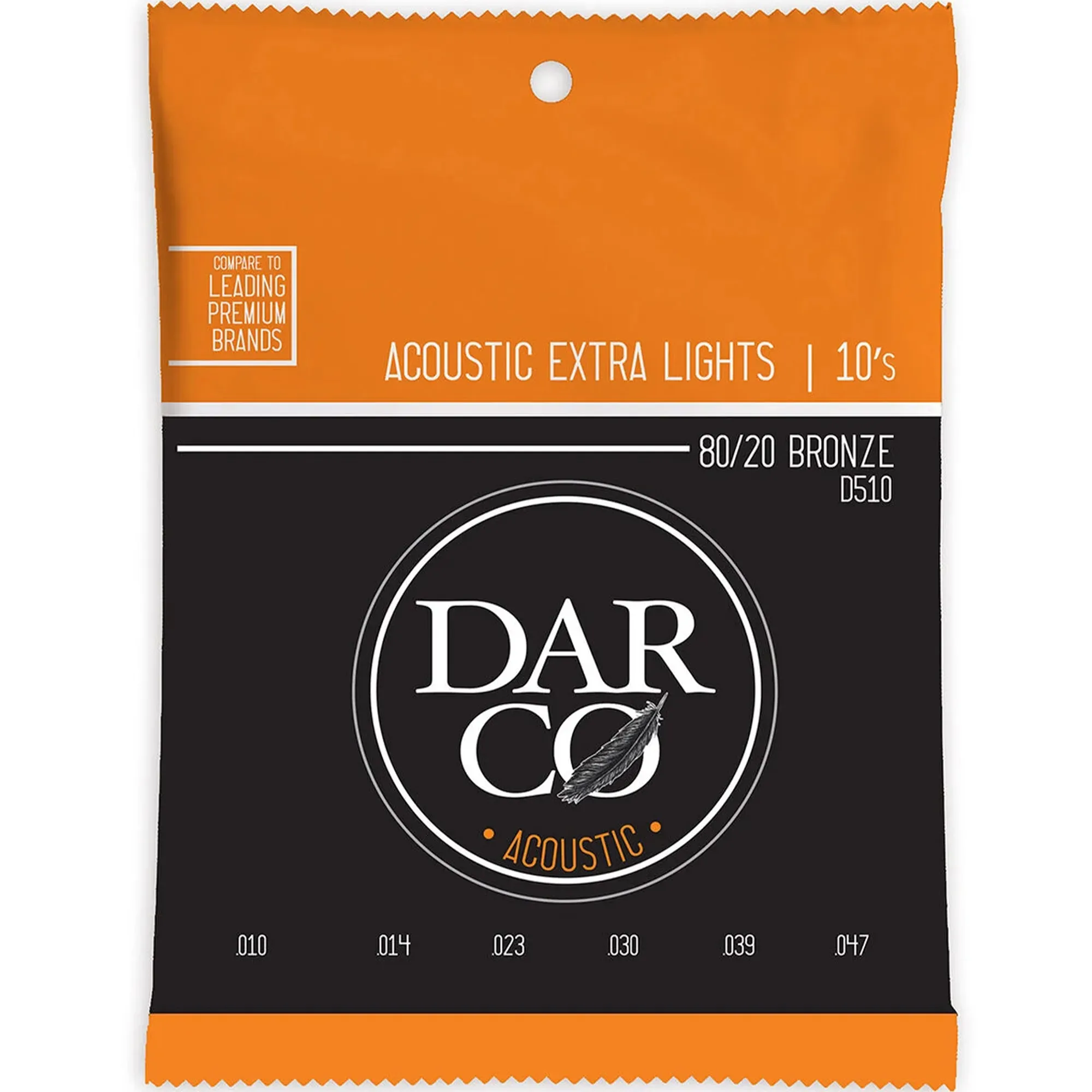 Martin Strings Darco Acoustic Guitar Set 80/20 Bronze Extra Light - 0.10 - 0.47