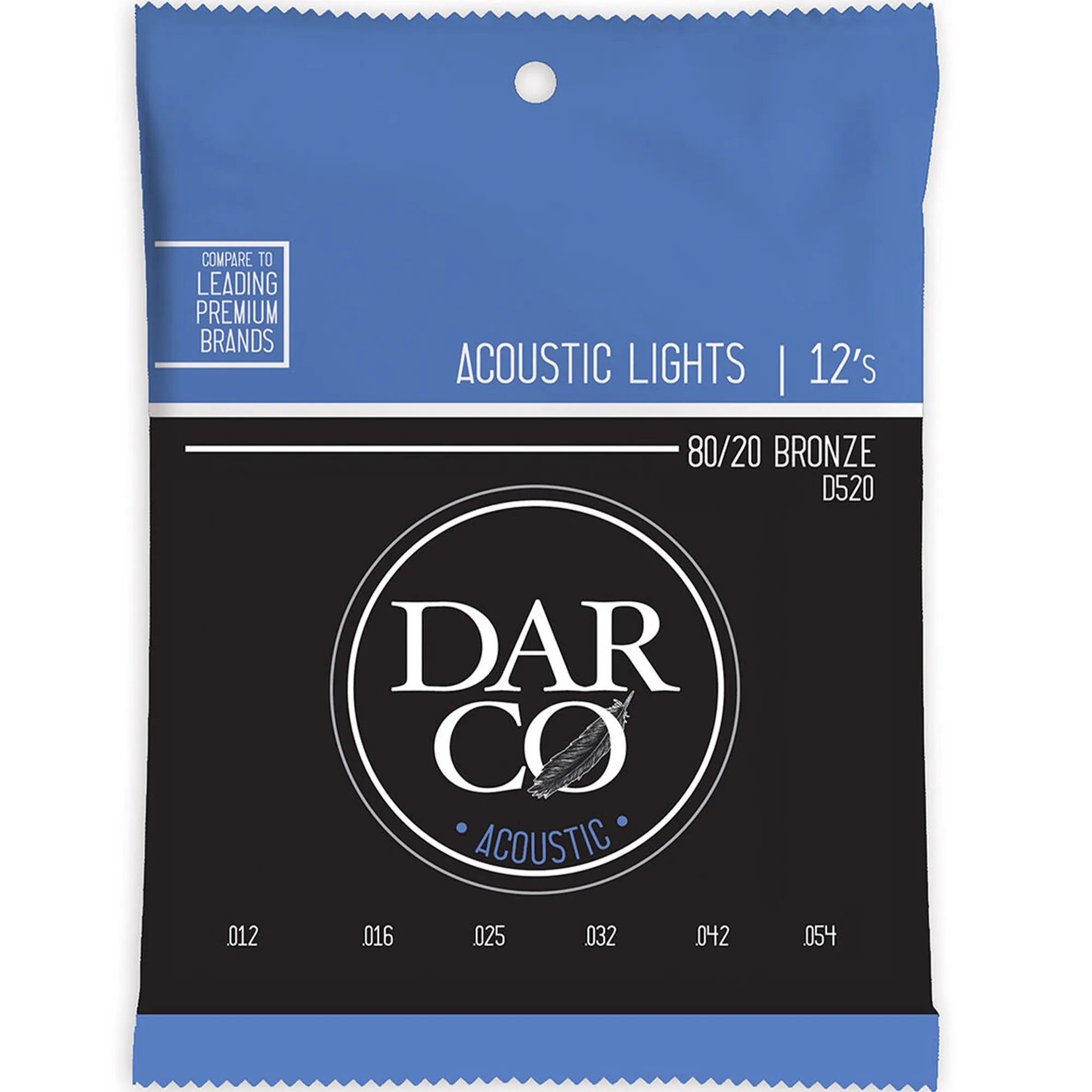 Martin Strings Darco Acoustic Guitar Set 80/20 Bronze Light - 0.12 - 0.54