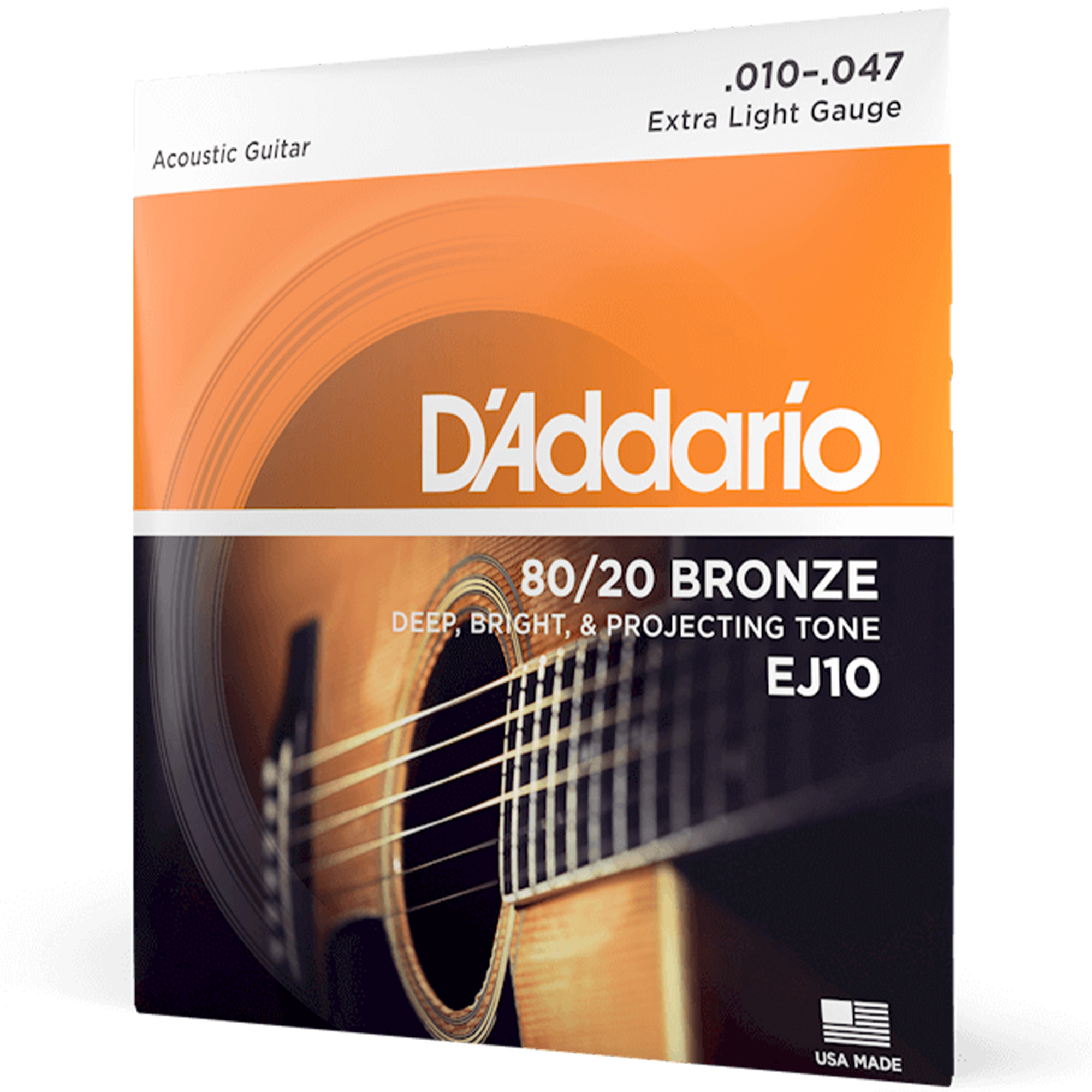 D'Addario EJ10 Phosphor Bronze Acoustic Guitar String Extra Light - 10-47