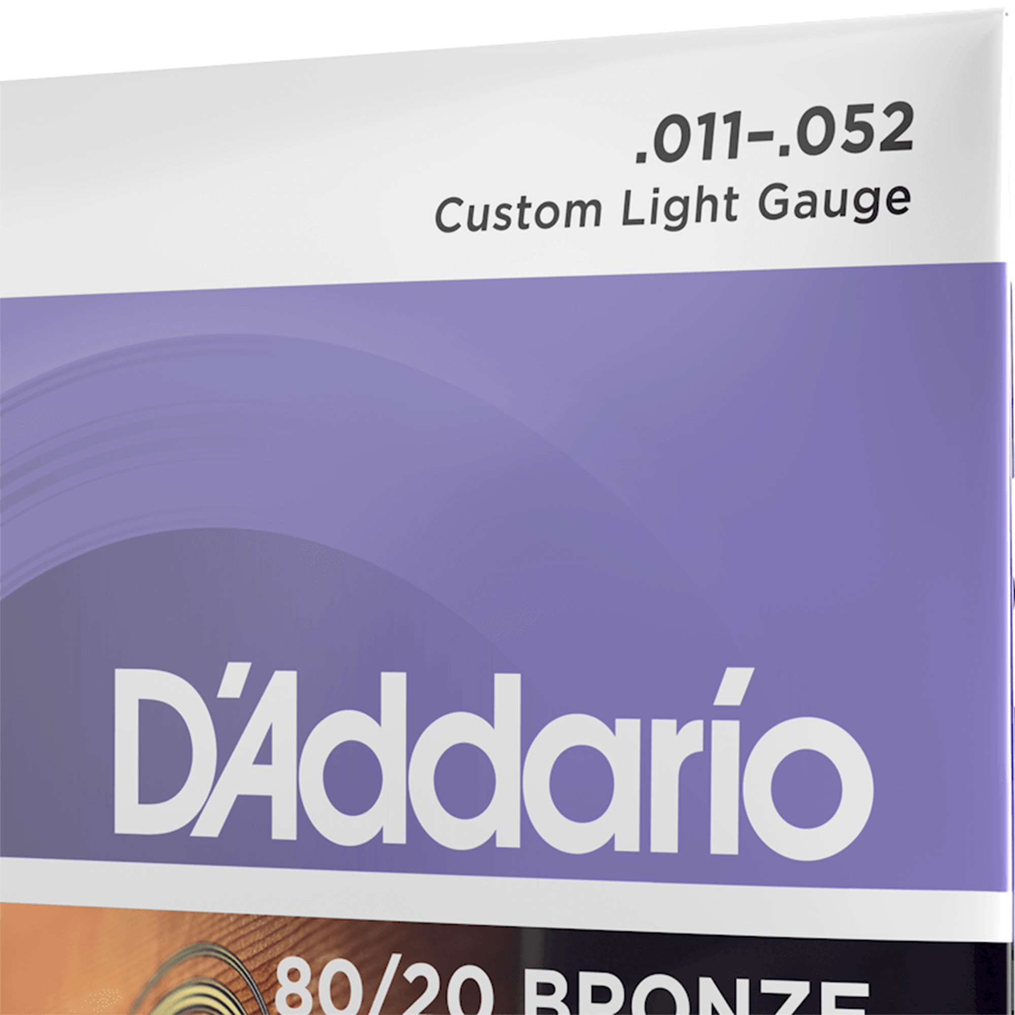 D'Addario EJ13 80/20 Bronze Acoustic Guitar Strings Custom Light - 11-52