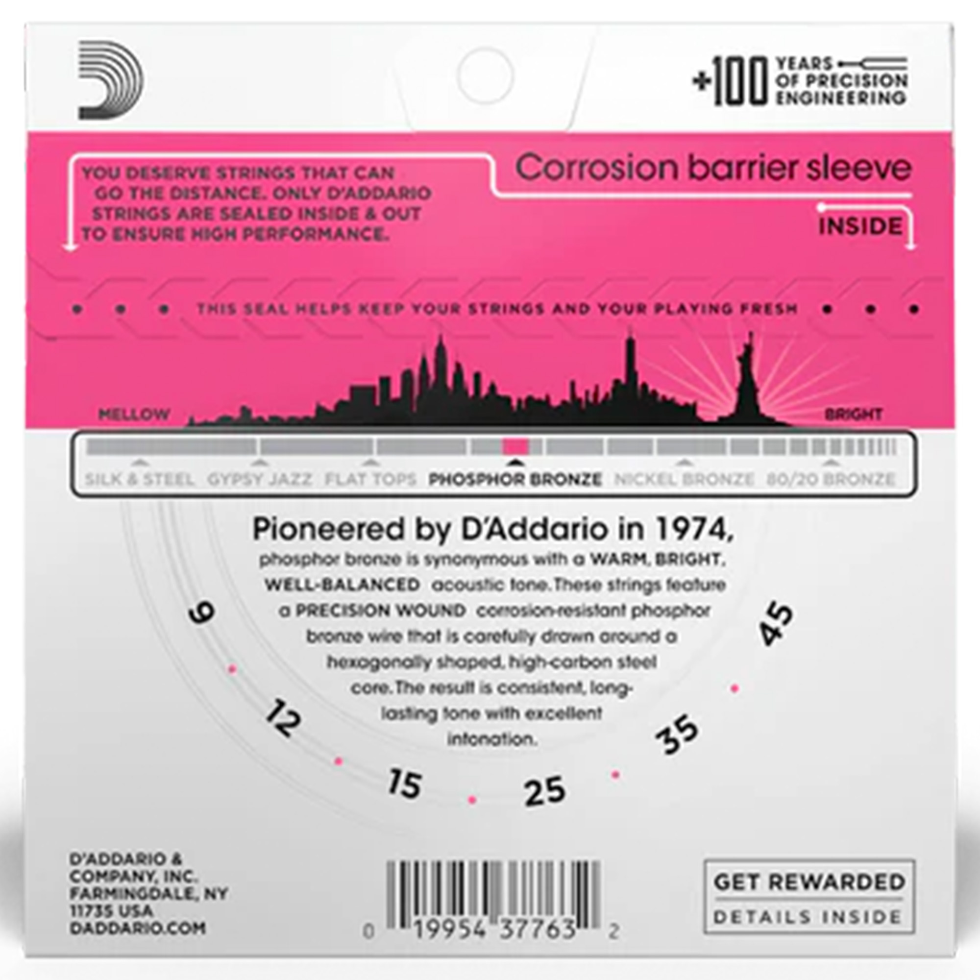 D'Addario EJ23 Phosphor Bronze Acoustic Guitar String Super Light - 09-45