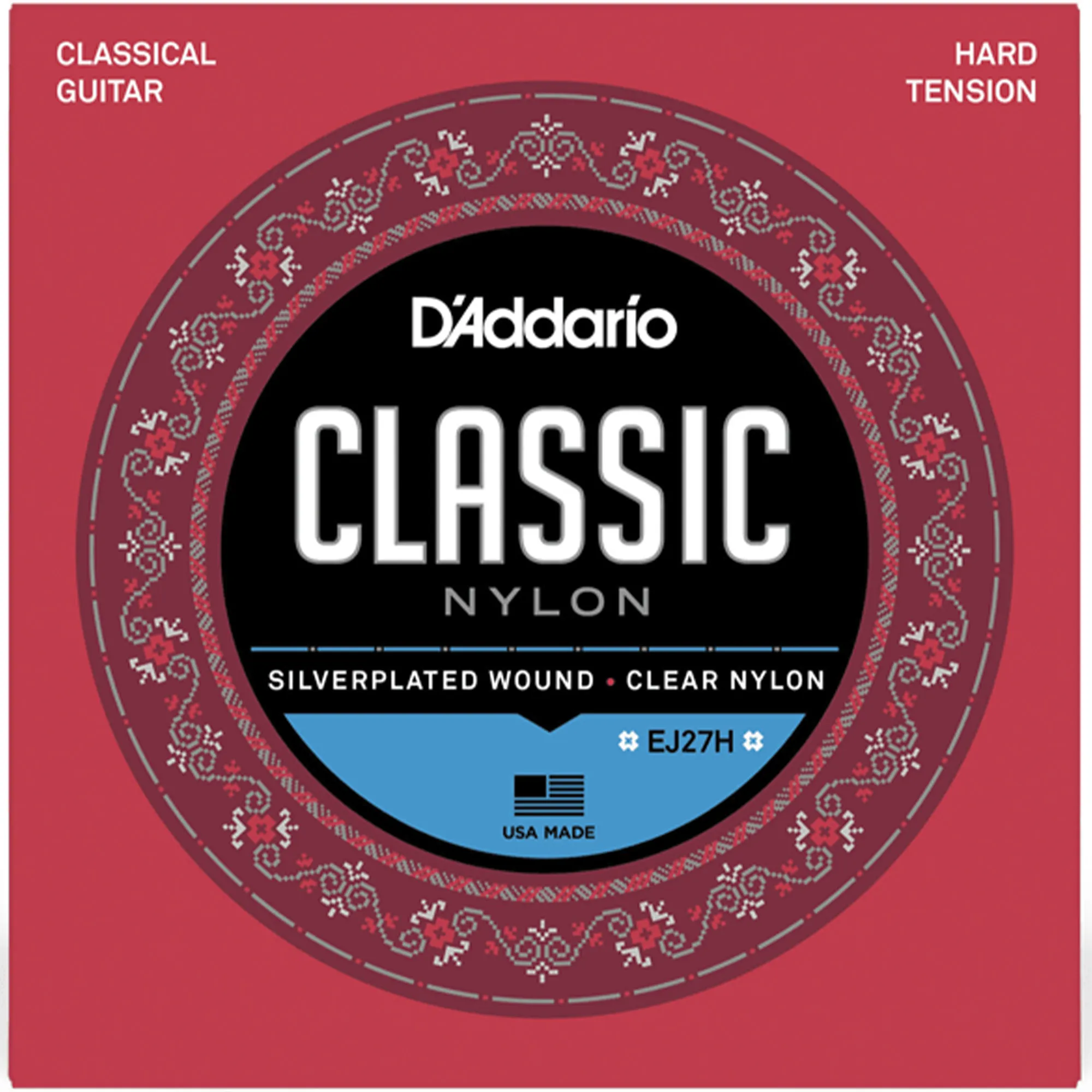 D'Addario EJ27H Nylon Student Classical Guitar String - Hard Tension