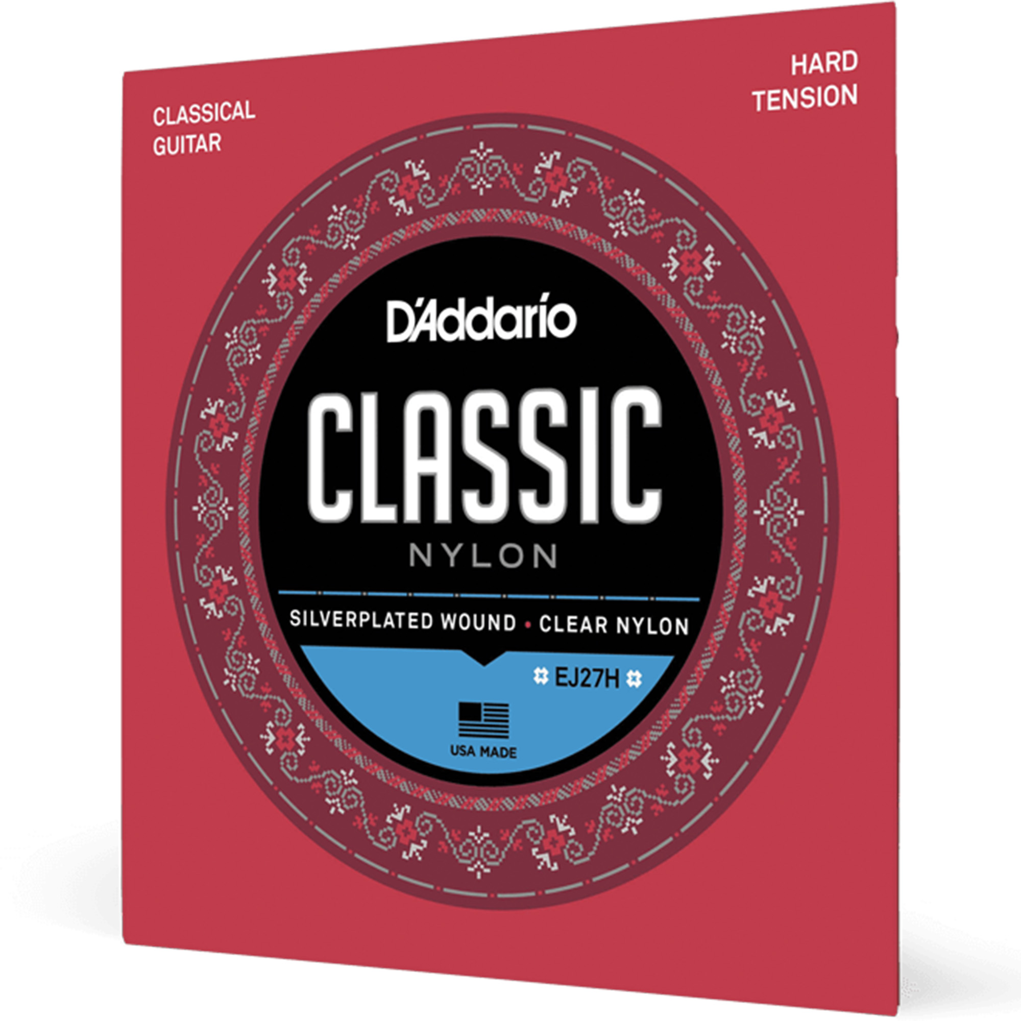 D'Addario EJ27H Nylon Student Classical Guitar String - Hard Tension