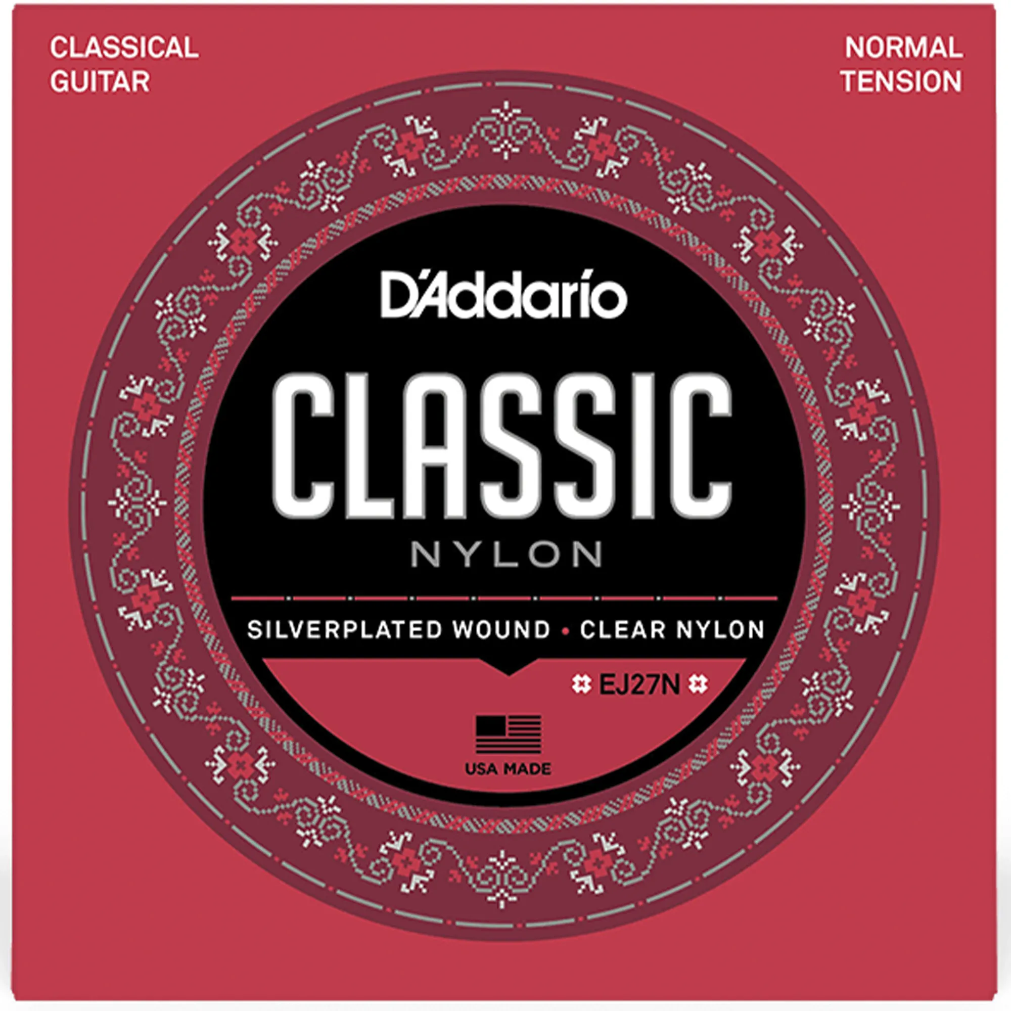 D'Addario EJ27N Nylon Student Classical Guitar String - Normal Tension