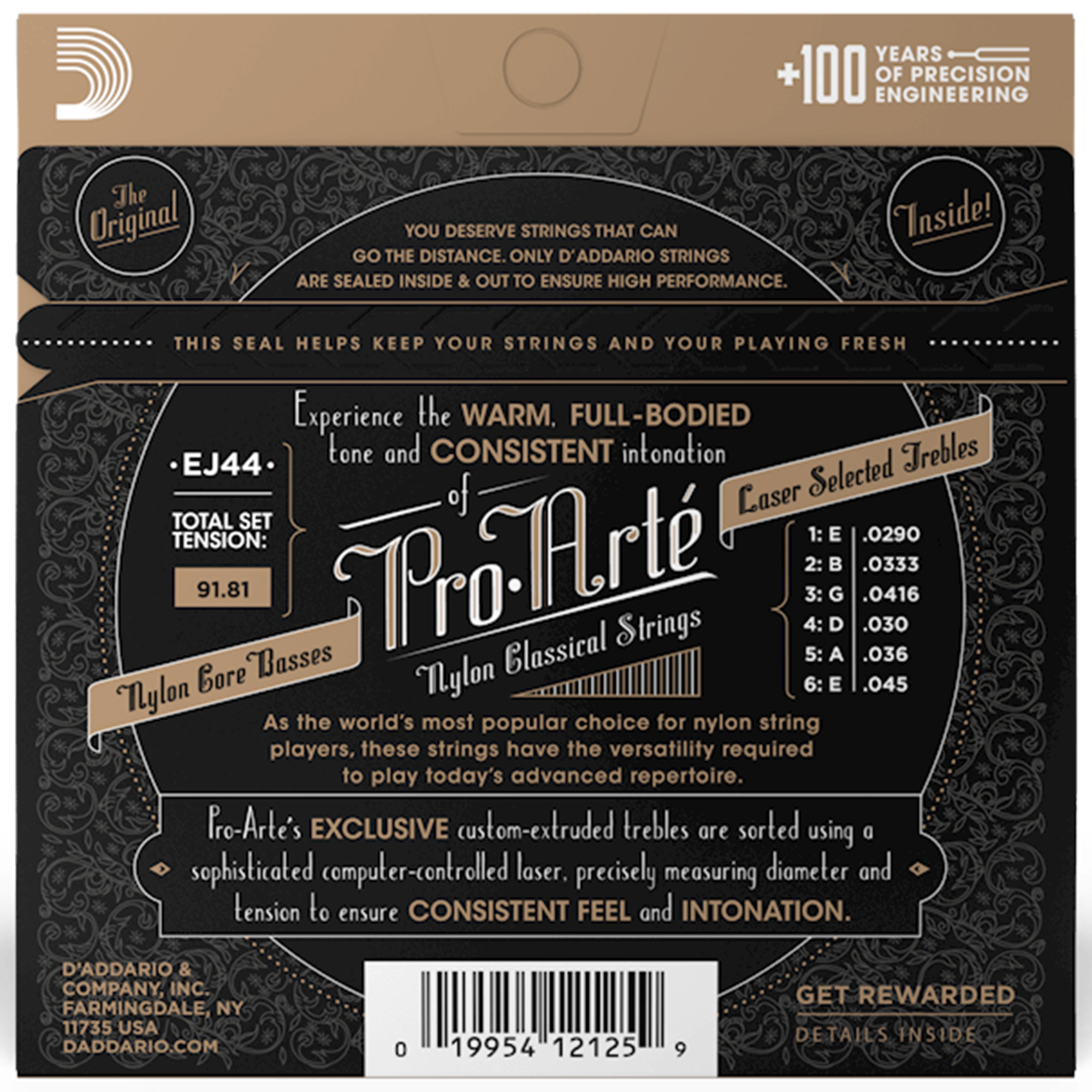 D'Addario EJ44  Pro-Arte  Nylon Classical Guitar Strings - Extra Hard Tension
