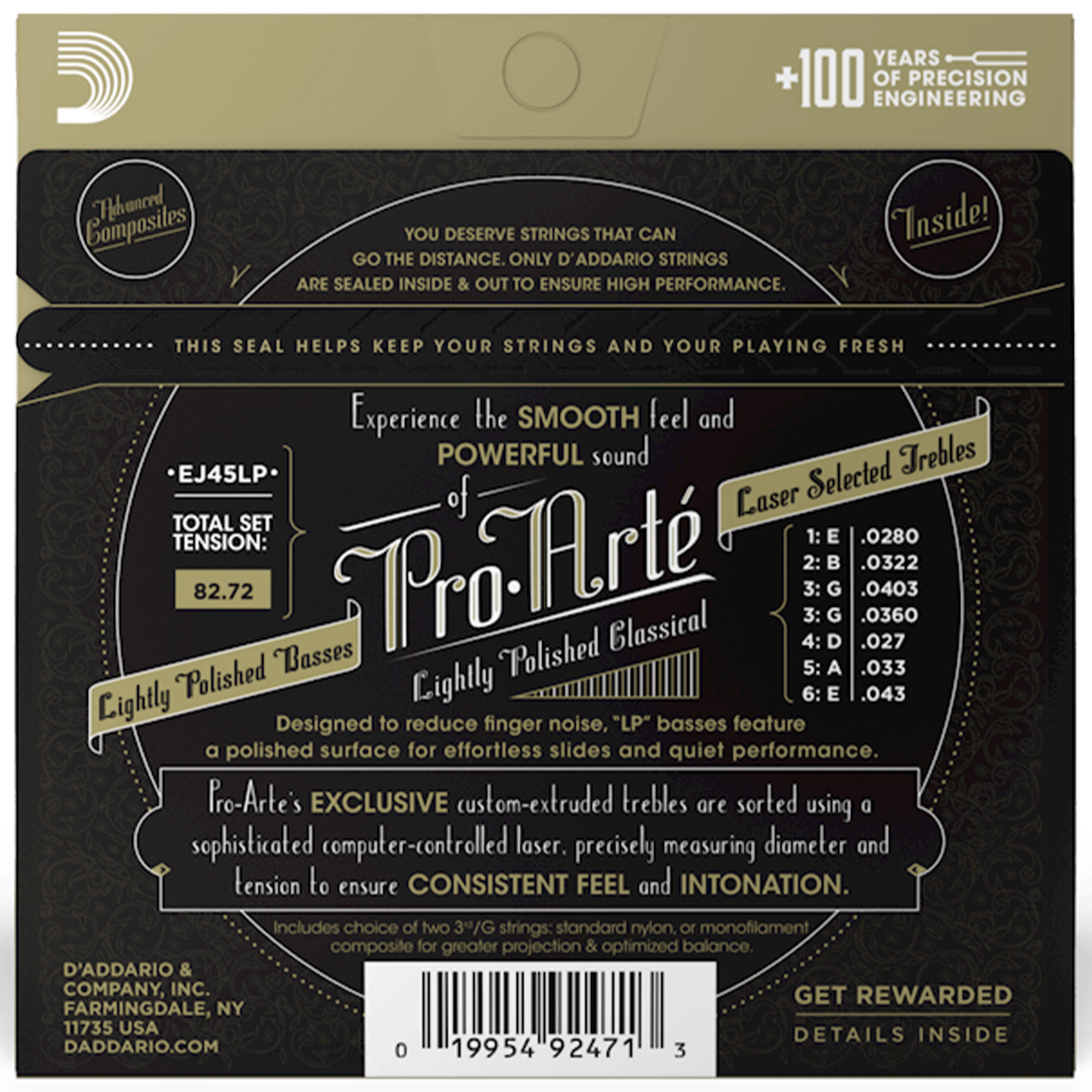 D'Addario EJ45LP Pro-Arte Nylon Classical Guitar Strings - Normal Tension