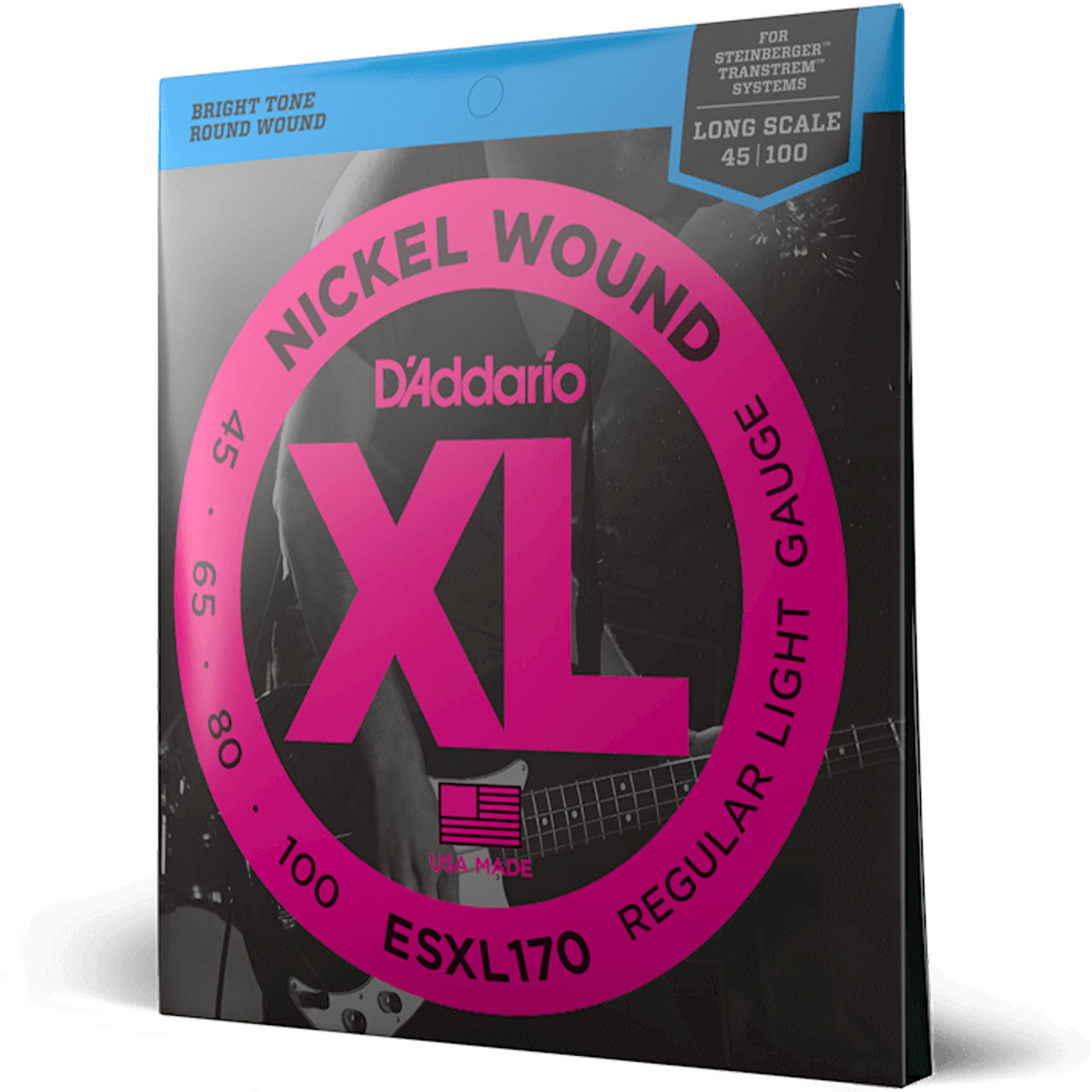 D'Addario ESXL170 Nickel Wound Bass Electric Guitar String Regular Light - 45-100