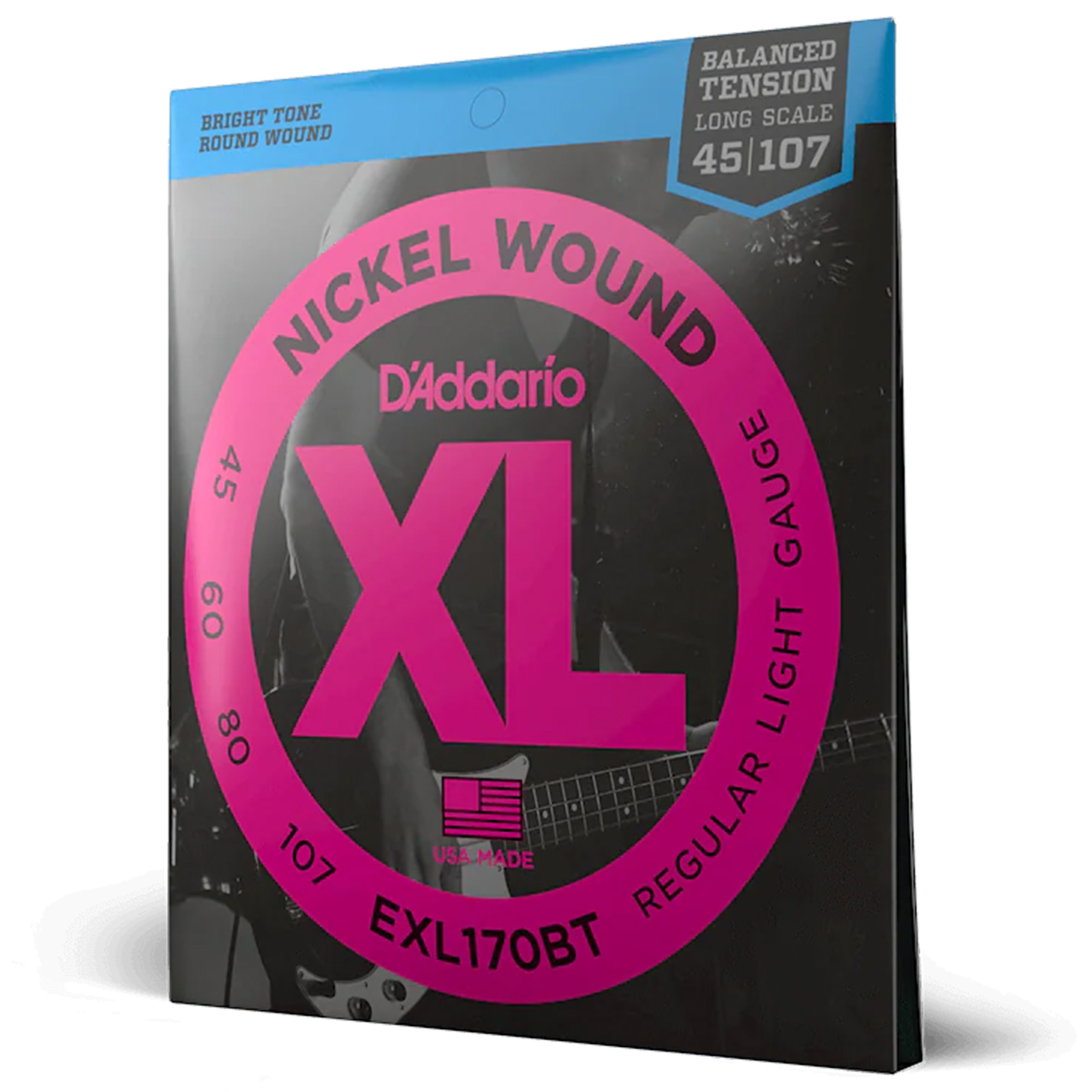 D'Addario EXL170BT Nickel Wound Electric Guitar String Regular Light - 45-107