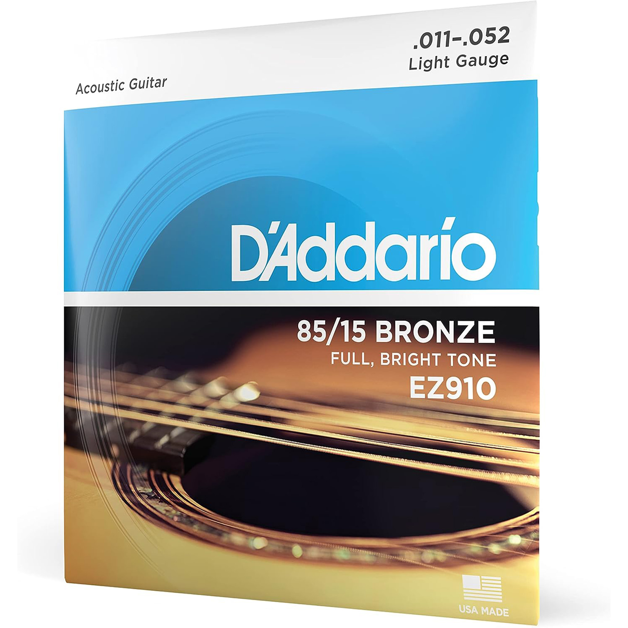 D'Addario EZ910 85/15 Bronze Set Acoustic Guitar Strings Light - 11-52