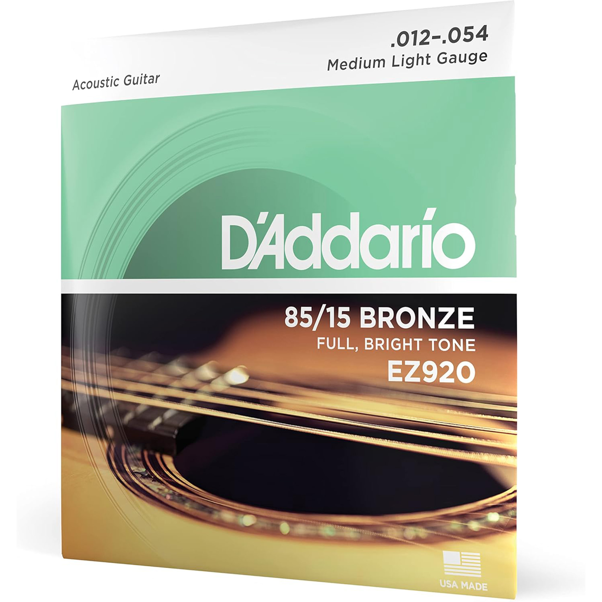 D'Addario EZ920 Phosphor Bronze Acoustic Guitar String Medium Light - 012 - 054