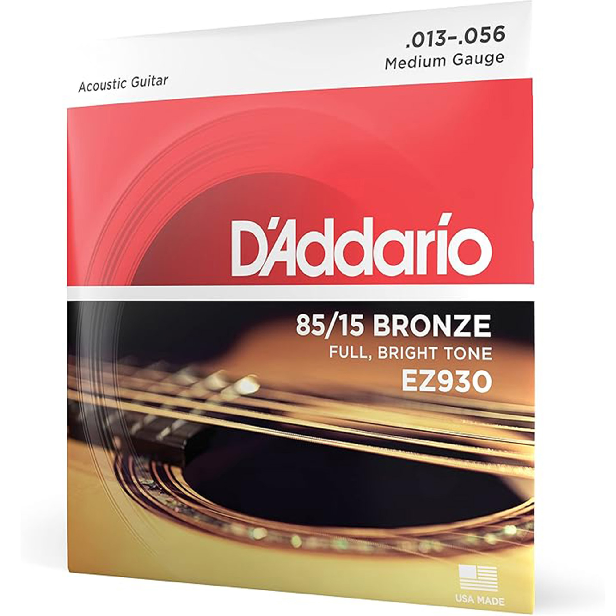 D'Addario EZ930 Phosphor Bronze Acoustic Guitar String Medium Gauge - 013 - 056