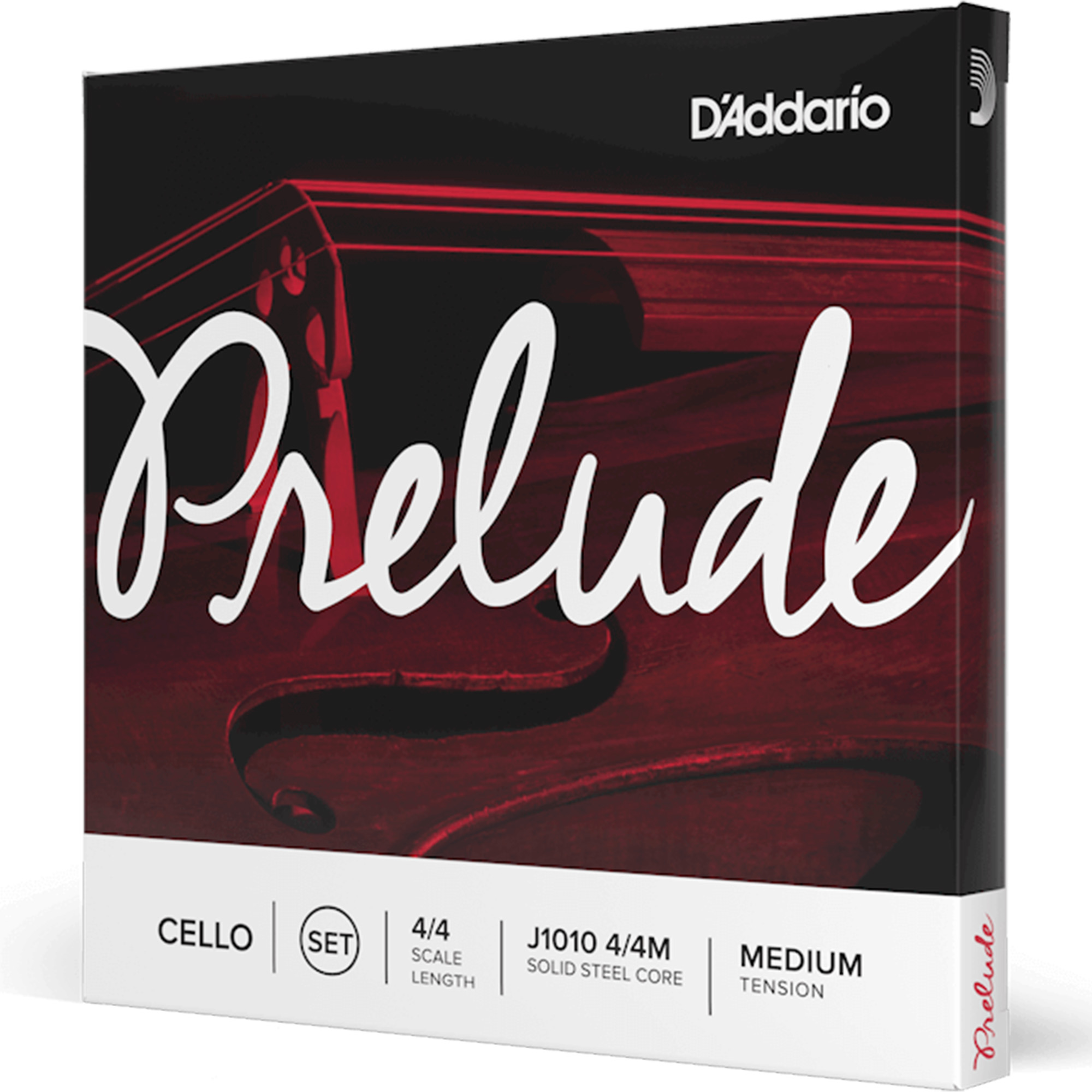 D'Addario J1010 4/4M Prelude Cello String Set - 4/4 Scale - Medium Tension