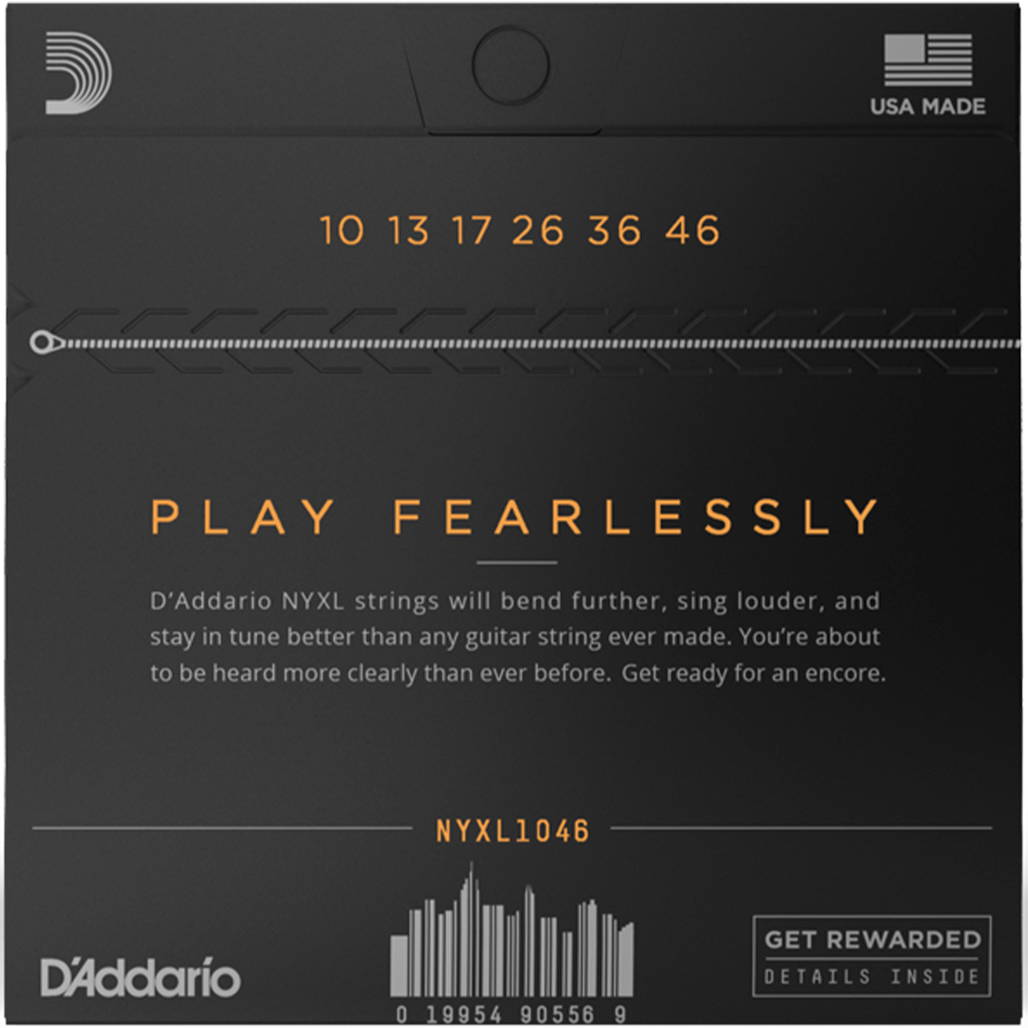 D'Addario NYXL1046Electric Guitar String Nickel Wound Regular Light - 10-46