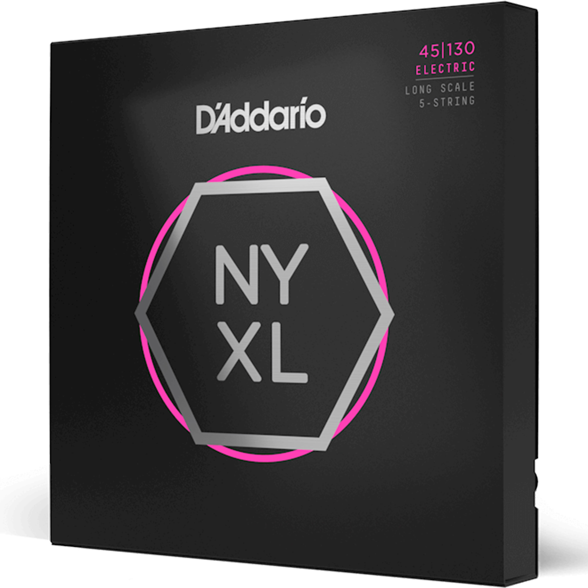 D'Addario NYXL45130 Nickel Plated Steel Regular Light Long Scale 5 String Bass - 45-130