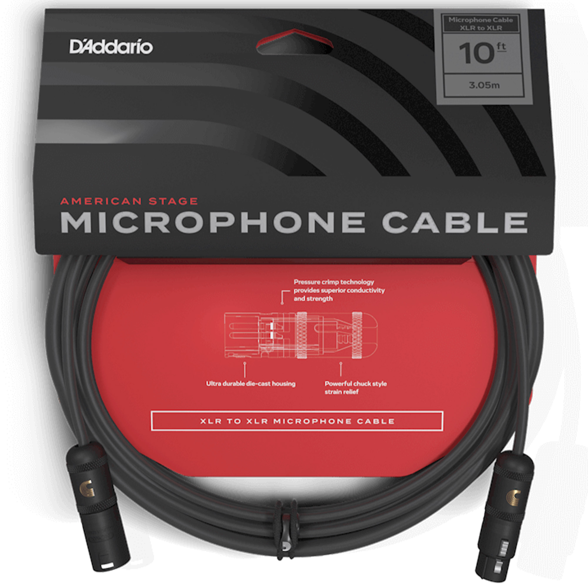 D'Addario PW-AMSM-05 American Stage XLR Microphone Powered Speaker Cable - 5ft