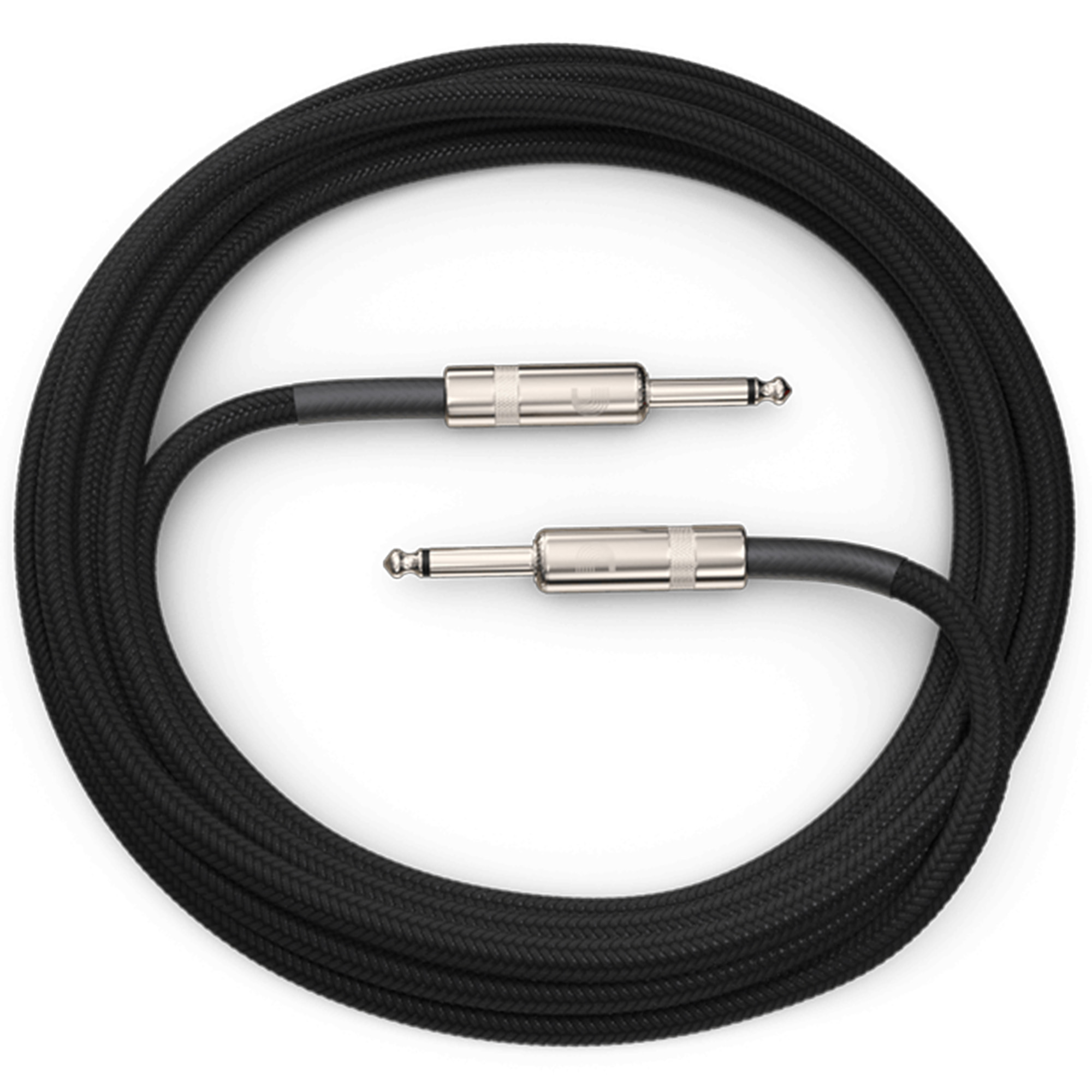D'Addario PW-BG-10BK Braided Straight to Straight Instrument Cable - 10 foot Black