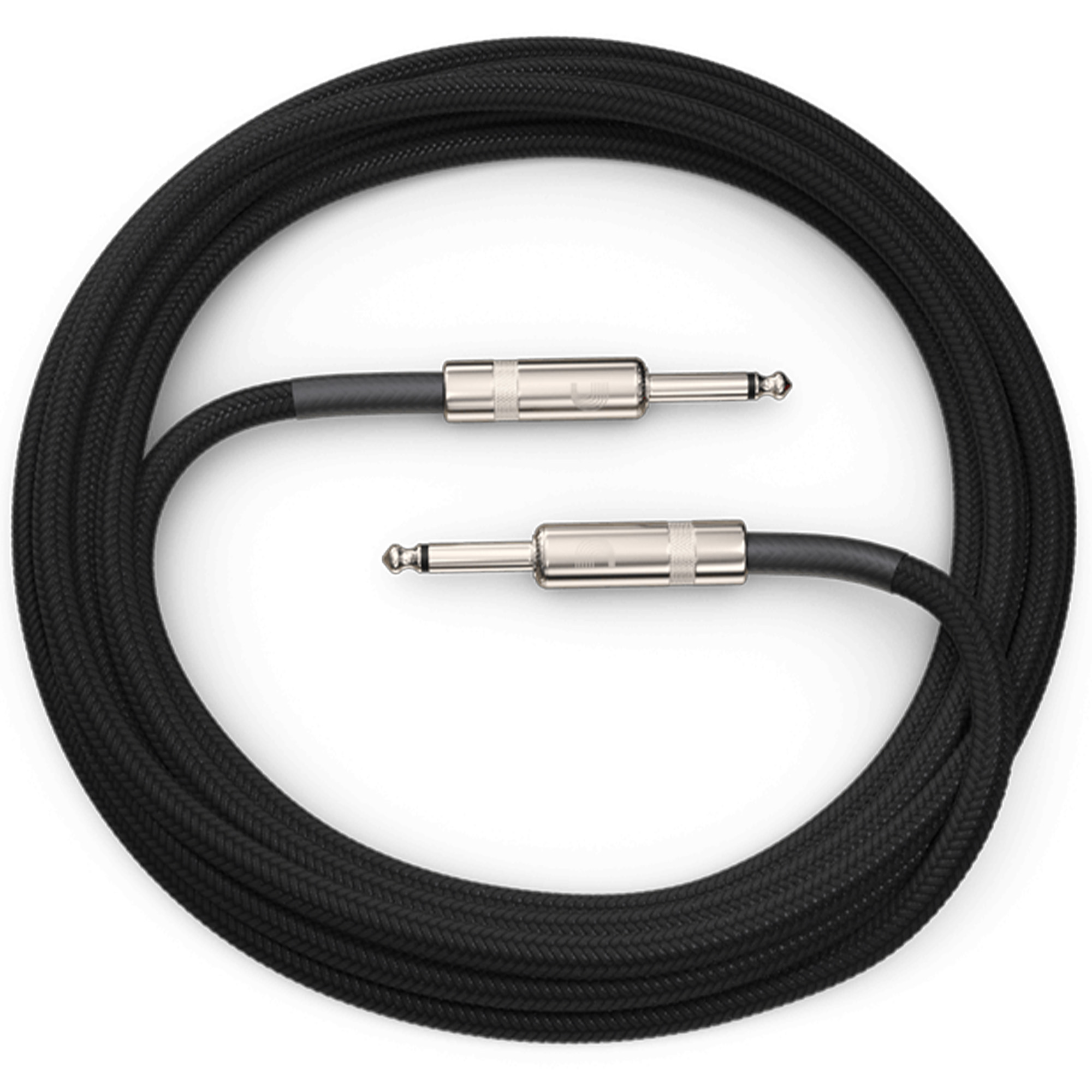D'Addario PW-BG-20BK Braided Straight to Straight Instrument Cable - 20 foot Black
