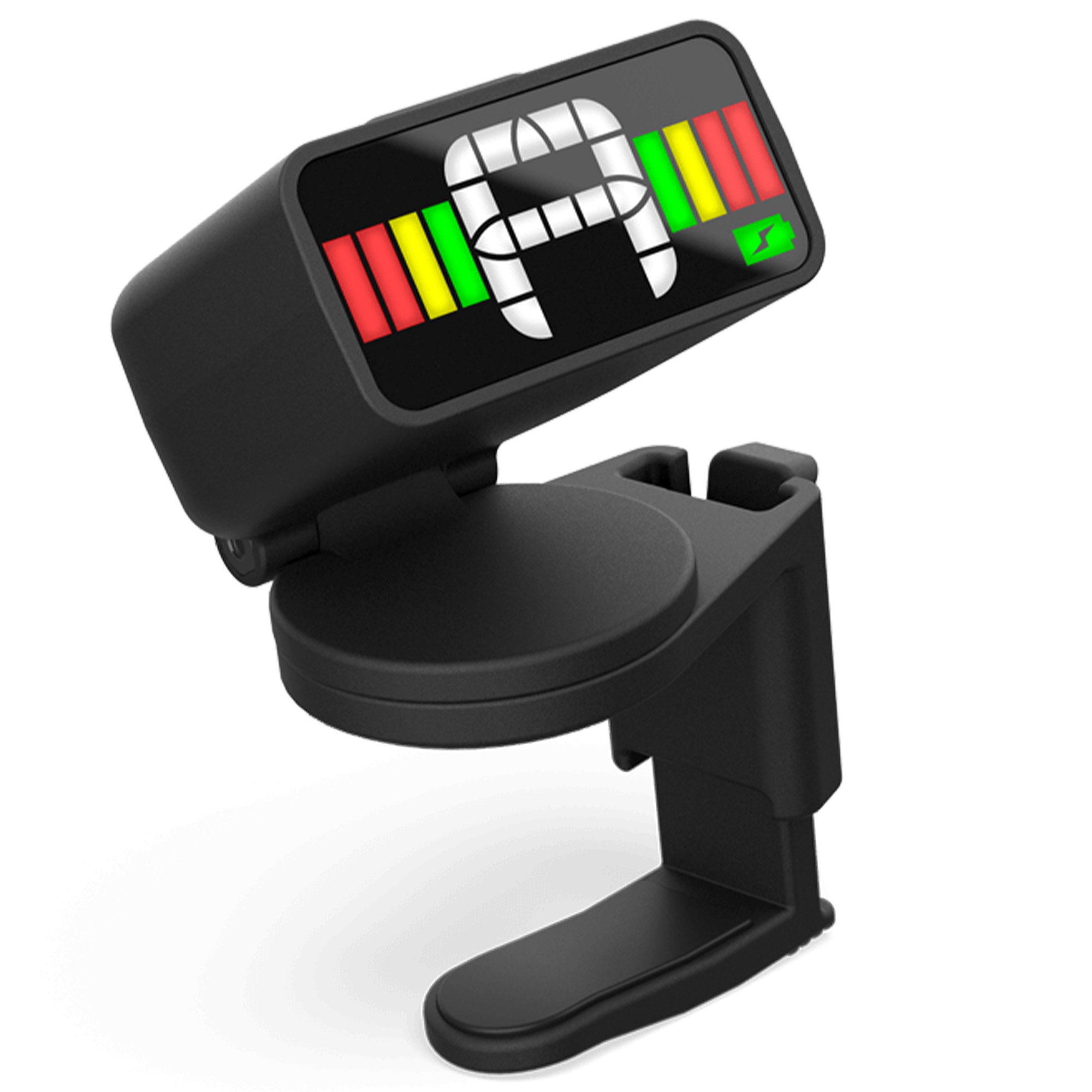 D'Addario PW-CT-12RC Micro Rechargeable Headstock Guitar Tuner - Black