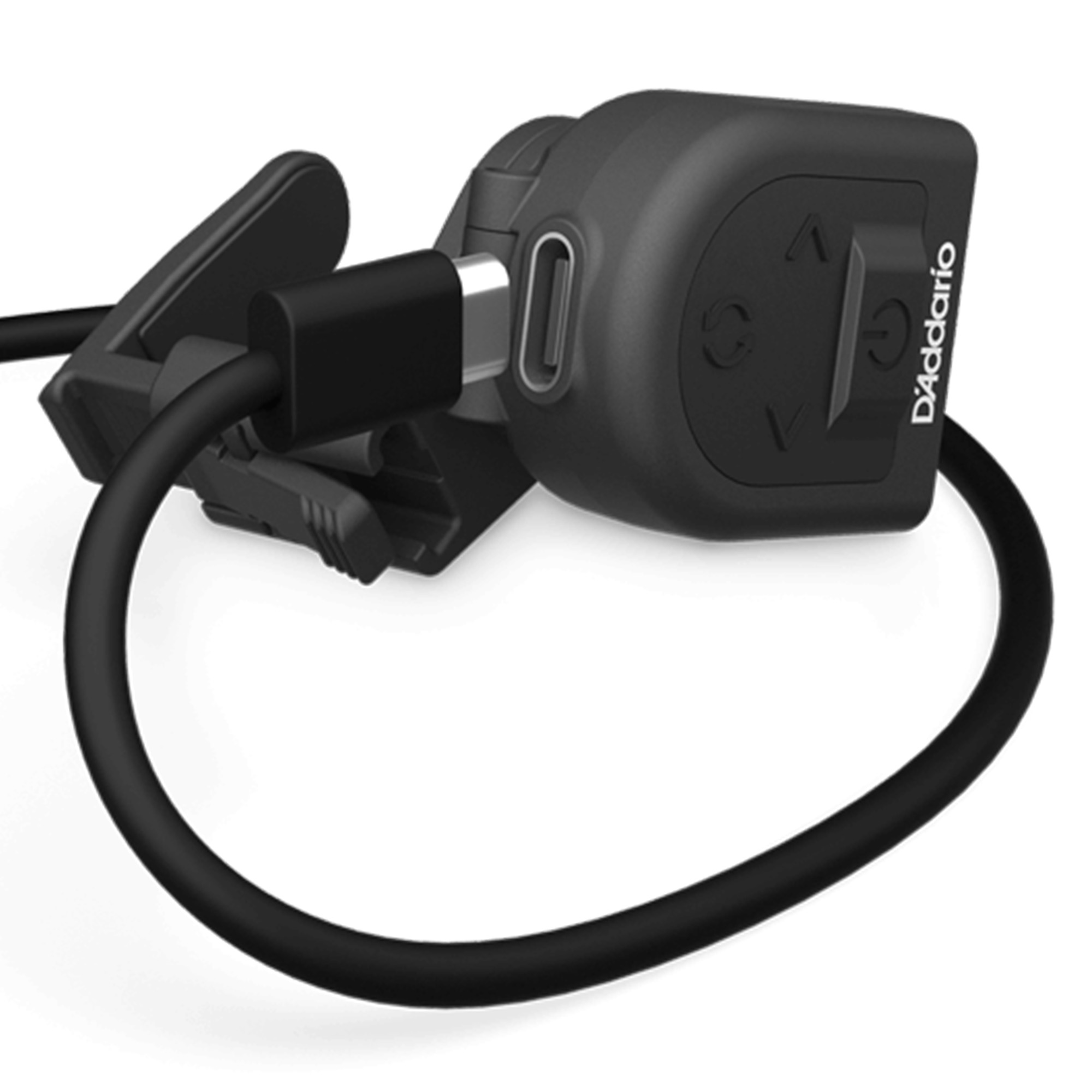 D'Addario PW-CT-12RC Micro Rechargeable Headstock Guitar Tuner - Black