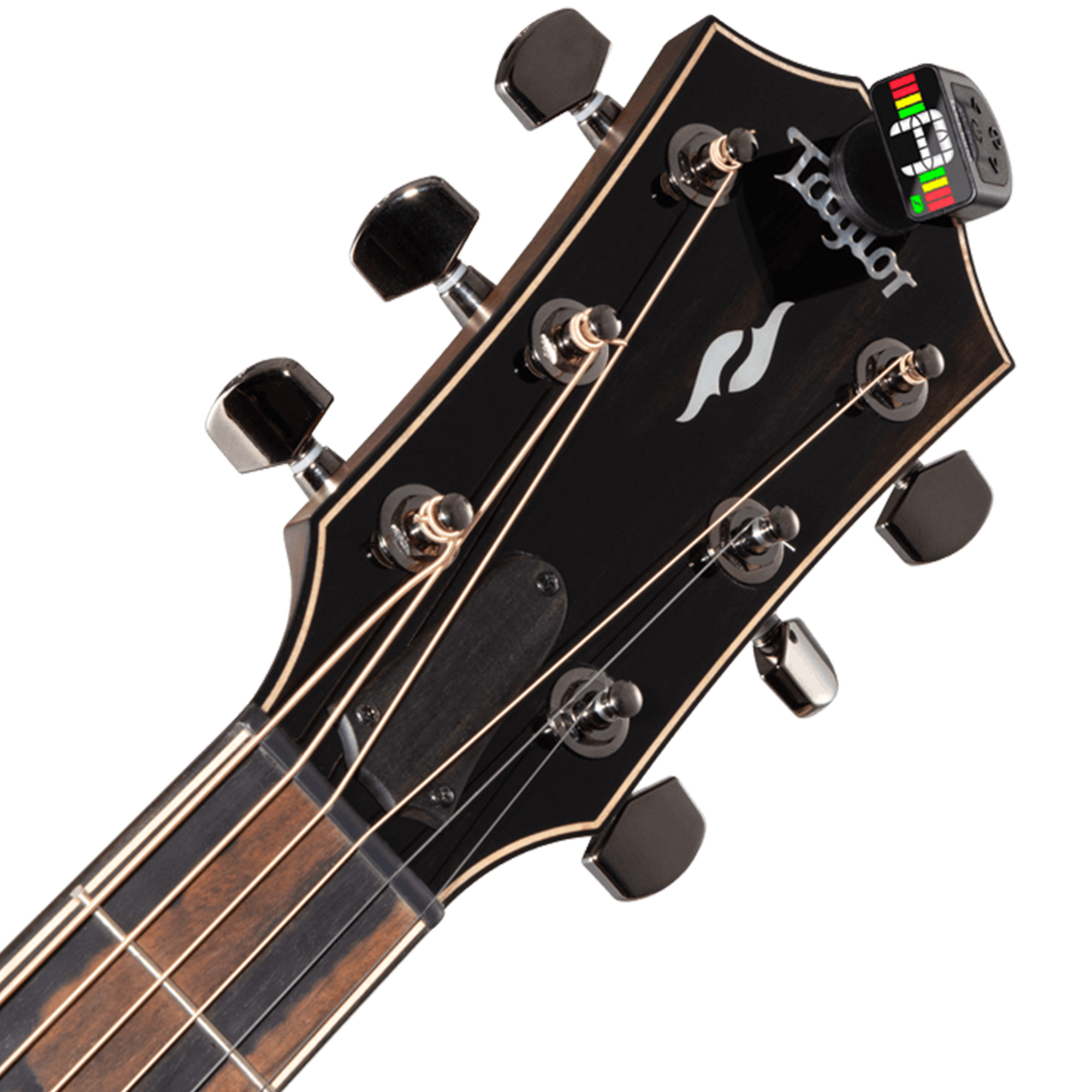 D'Addario PW-CT-12RC Micro Rechargeable Headstock Guitar Tuner - Black