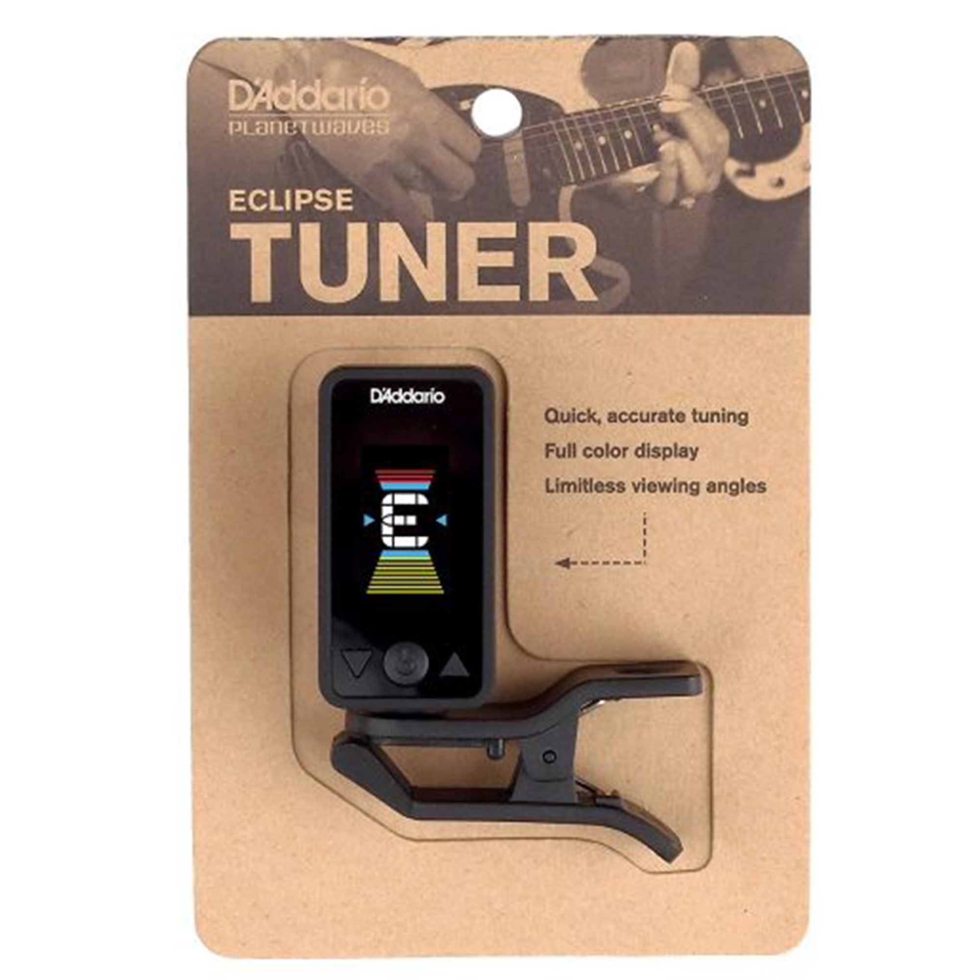 D'Addario PW-CT-17BK Planet Waves Eclipse Headstock Tuner - Black