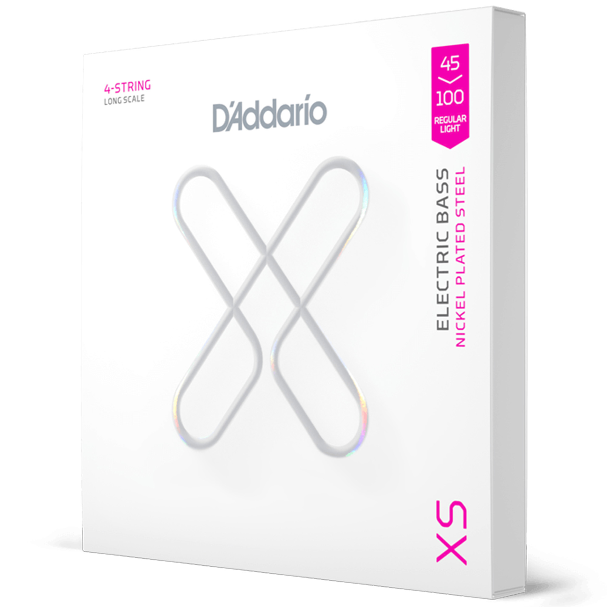 D'Addario XSB45100 XS Nickel Coated Electric Guitar String Regular Light - .045-.100